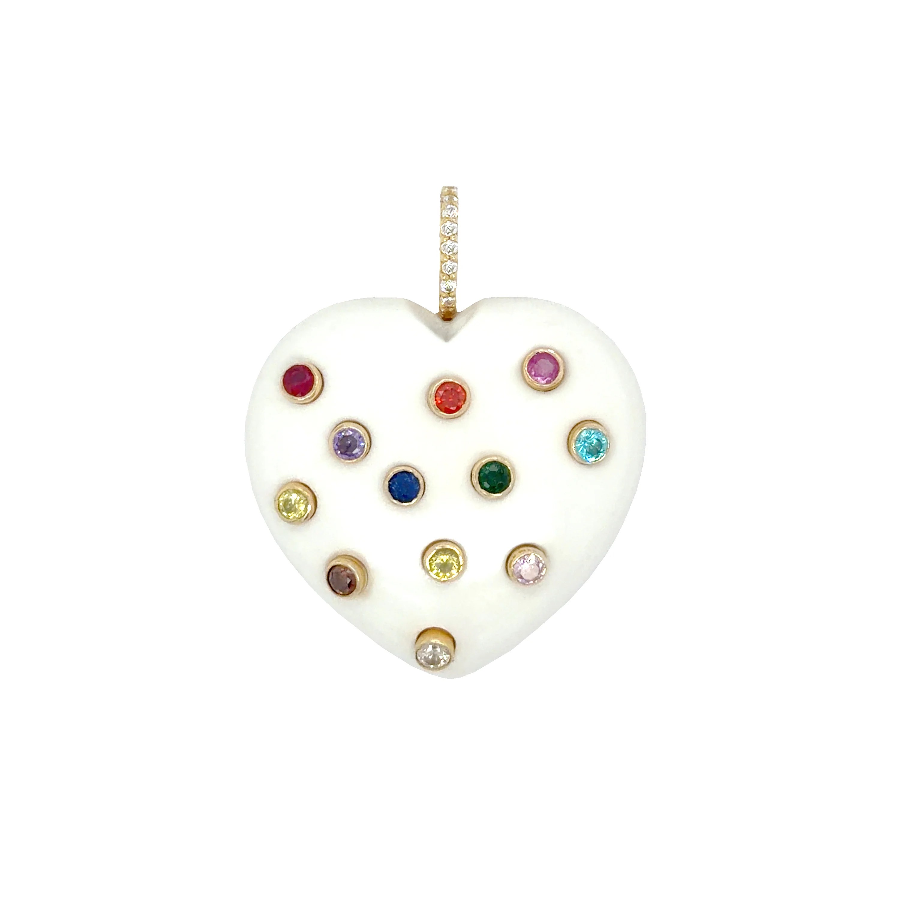 Agate Heart Charm