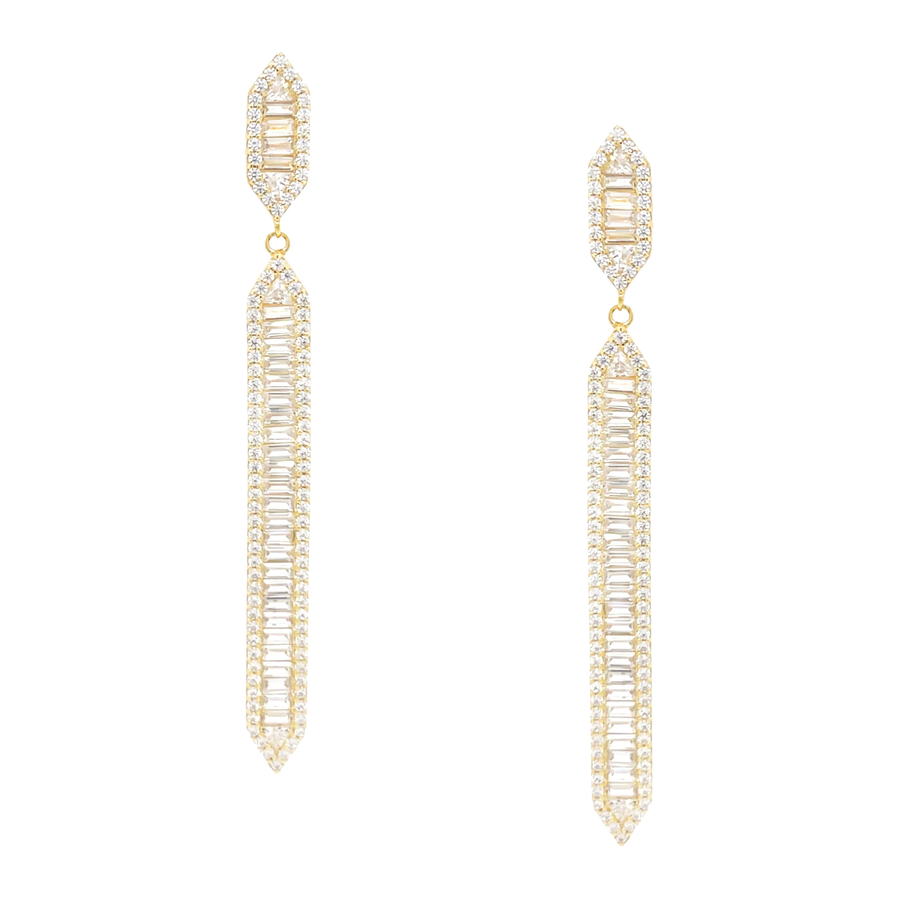 Baguette Drop Earrings