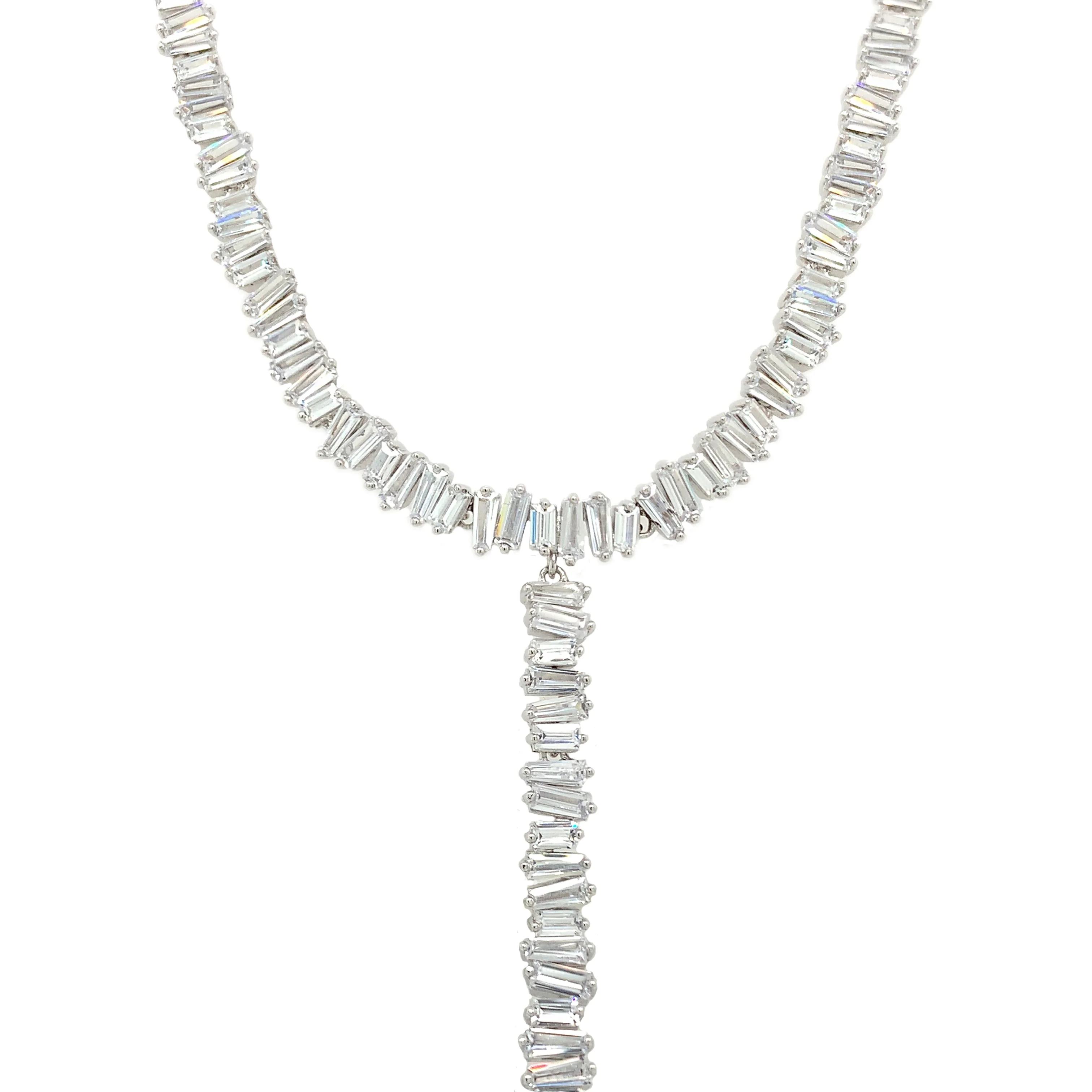 Baguette Lariat Necklace - Image 5