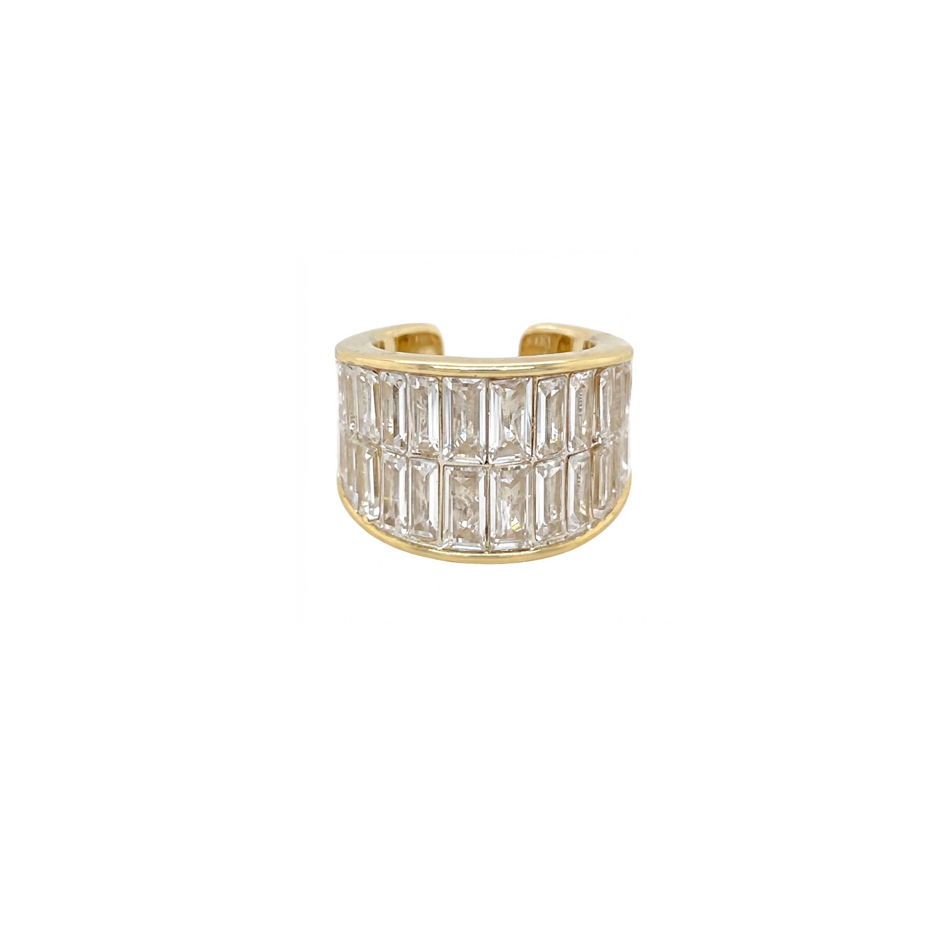 Baguette Set Ear Cuff Earring