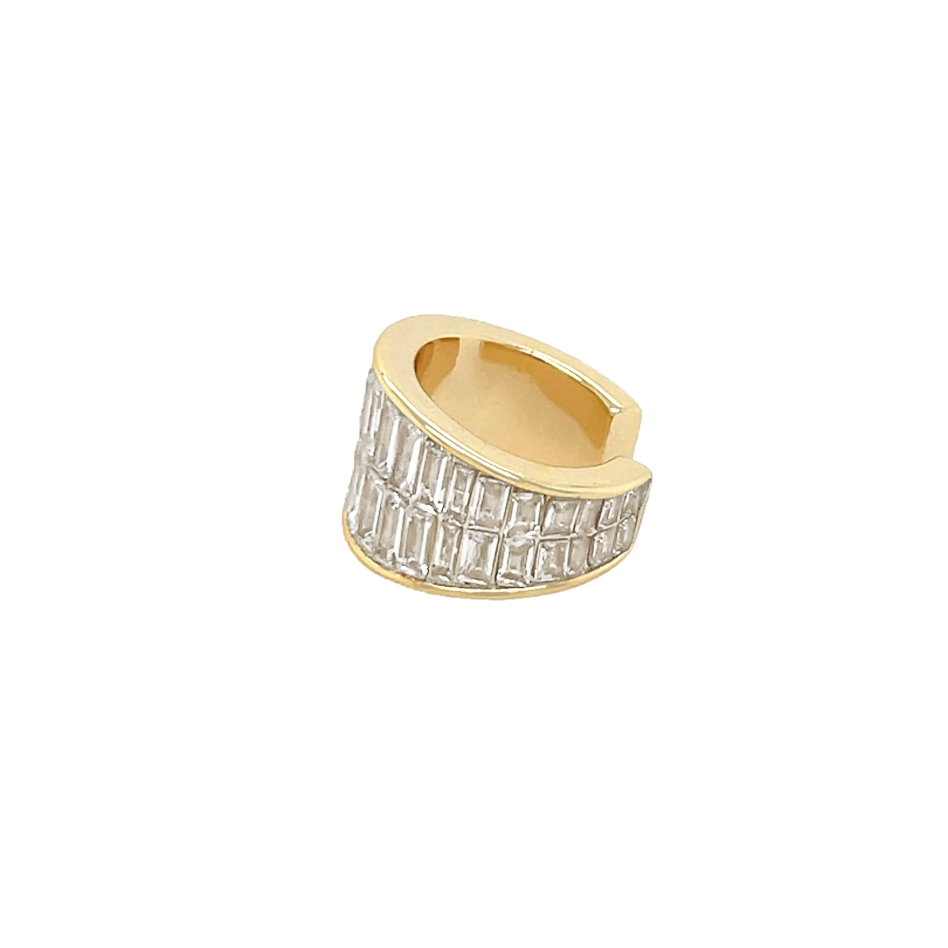 Baguette Set Ear Cuff Earring - Image 3
