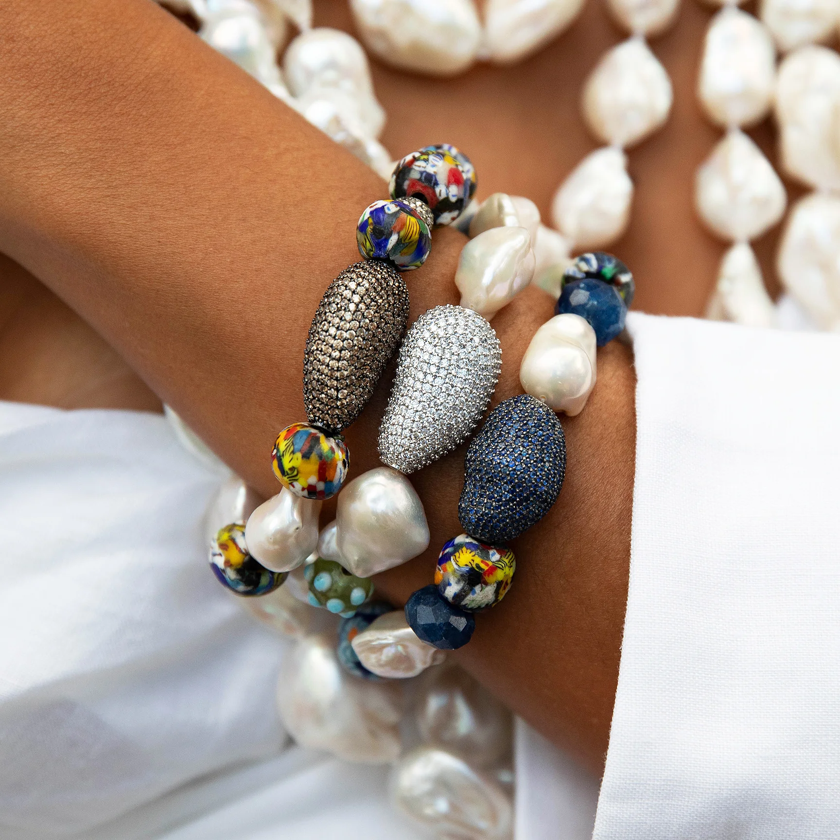 Bead & Pearl Bracelet - Image 2