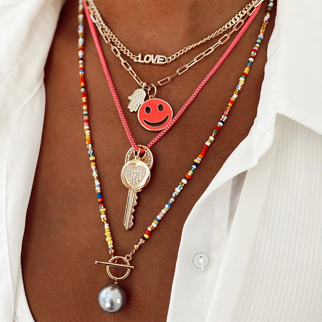 Beaded Pearl Necklace - Image 3