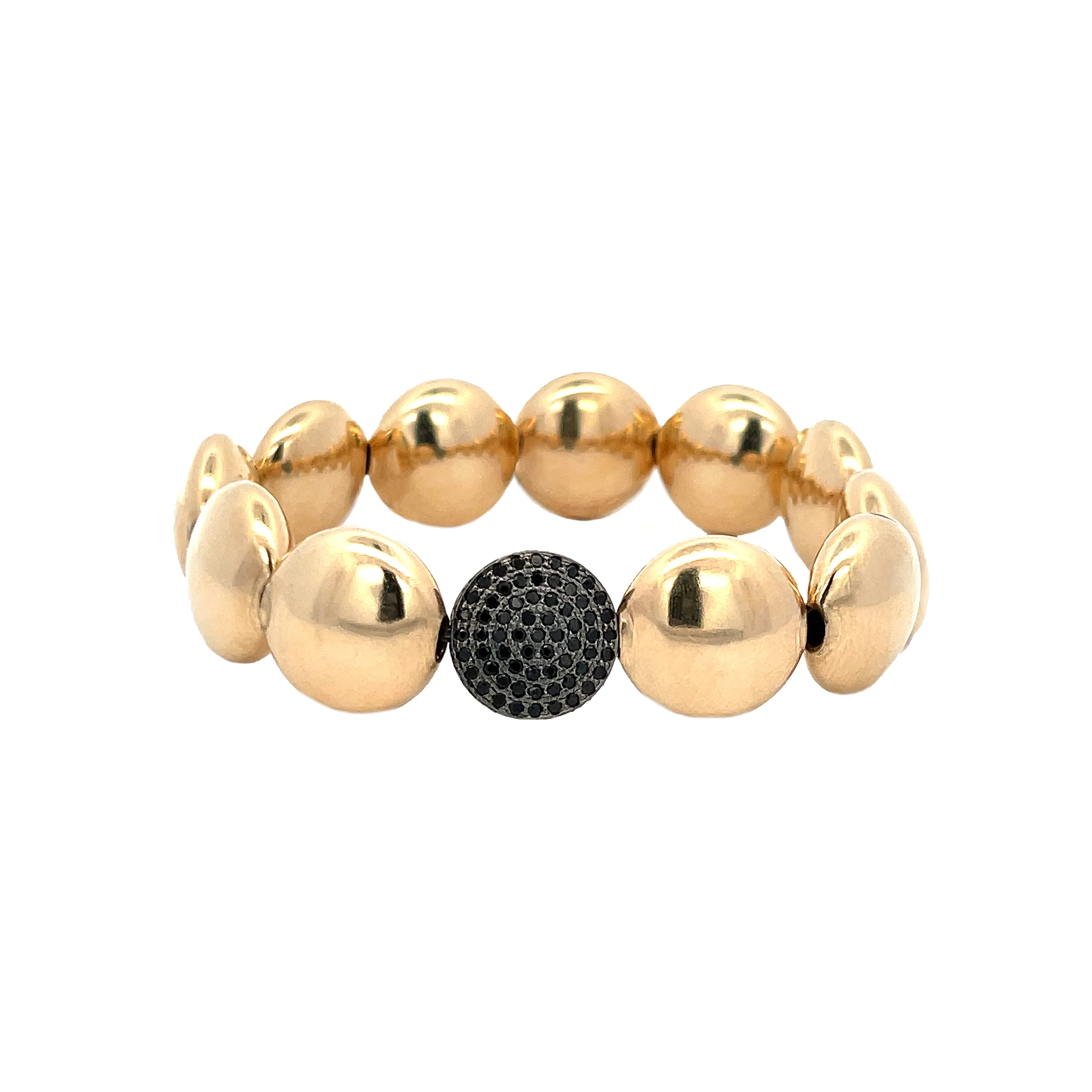 Black Spinel Beaded Bracelet