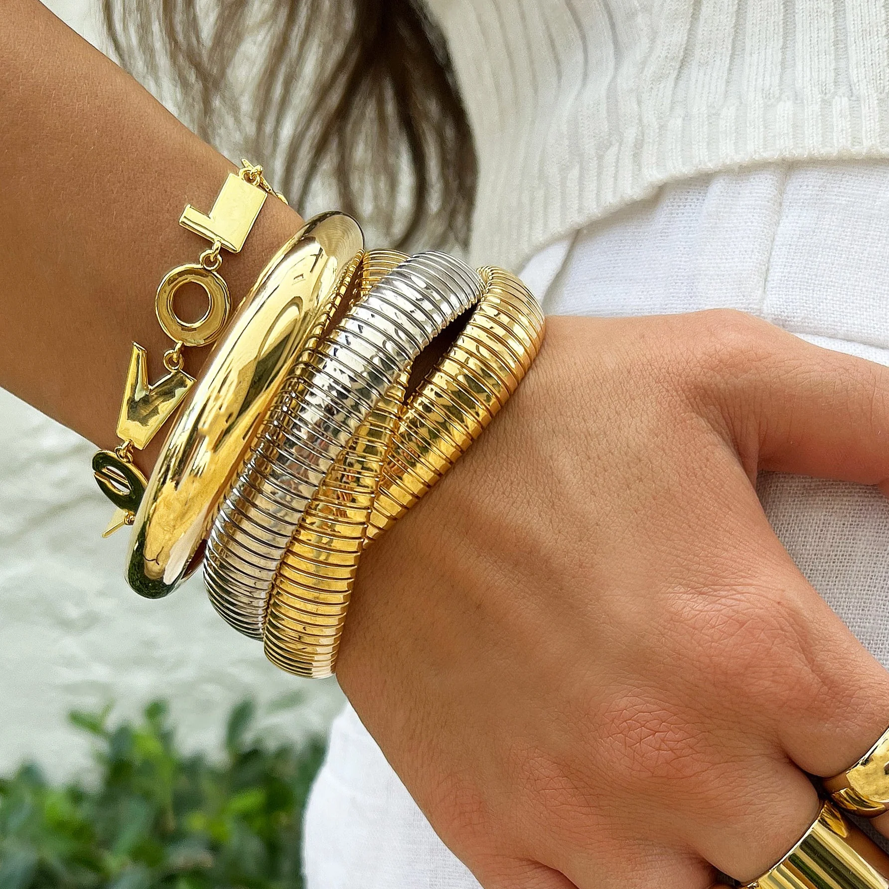 Chunky Bangle Bracelet - Image 2