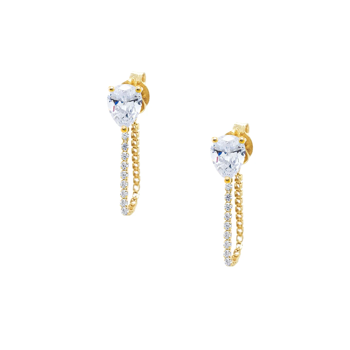 Convertible Heart Drop Earrings - Image 3