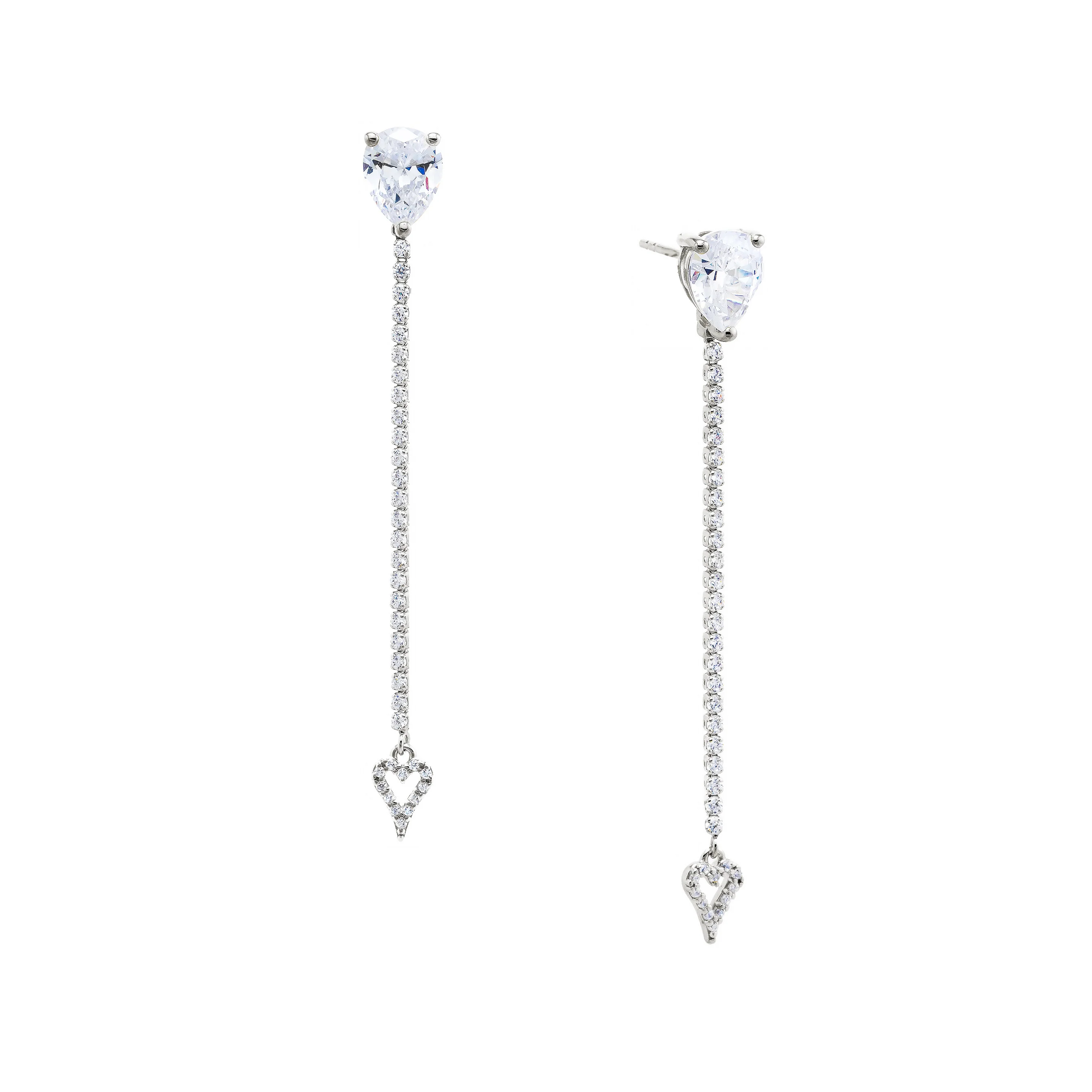 Convertible Heart Drop Earrings