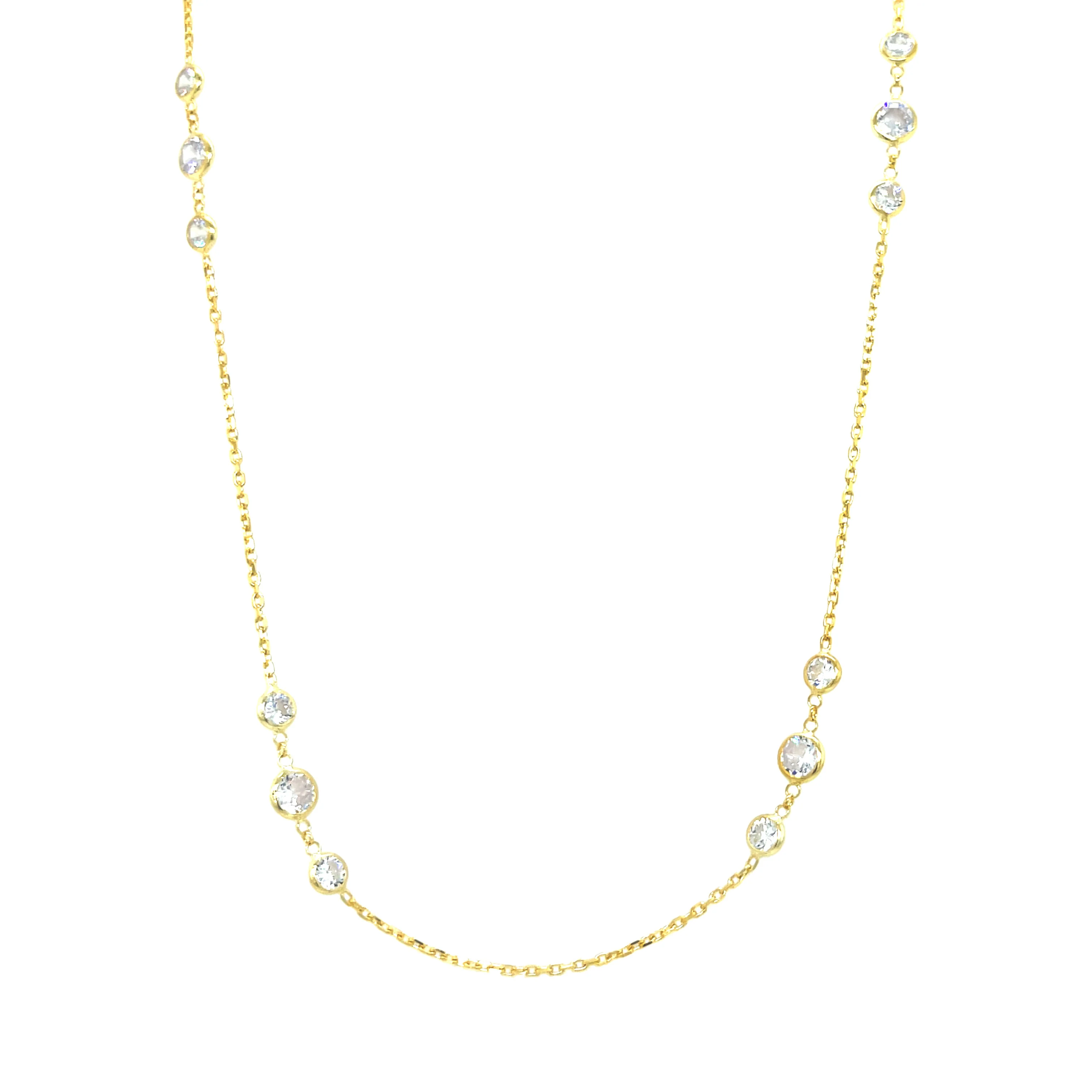 Bezel Station Necklace