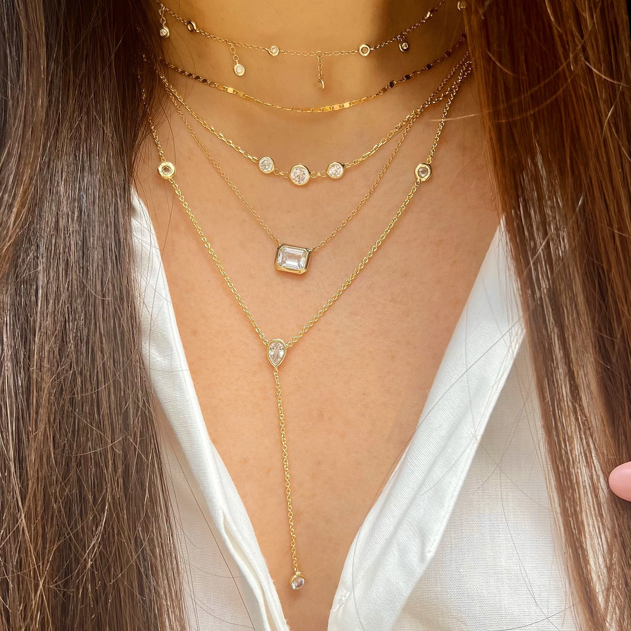 Bezel Station Necklace - Image 2