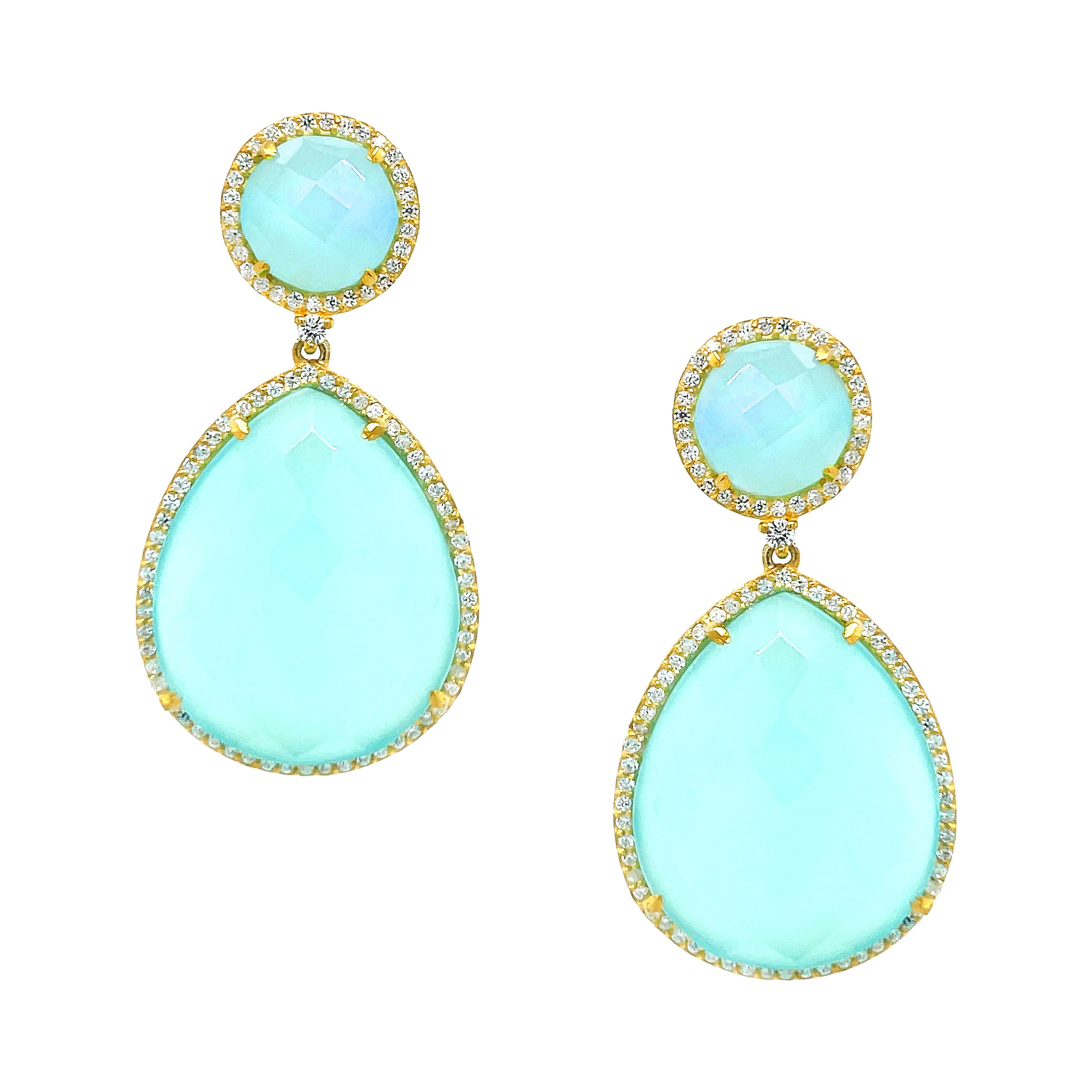 Mint Teardrop Earrings - Image 2