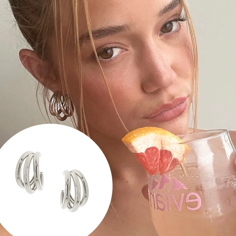 Triple Hoop Earrings