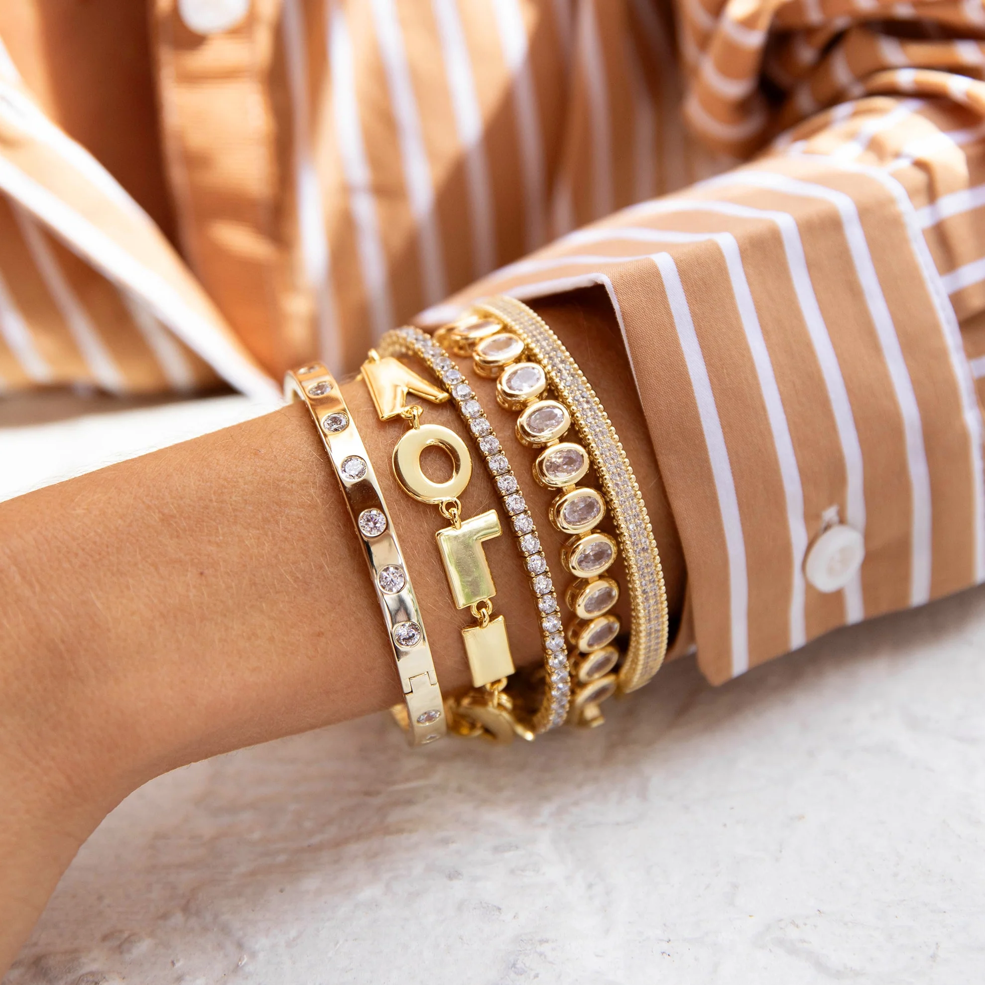 Thin Bangle Bracelet - Image 2
