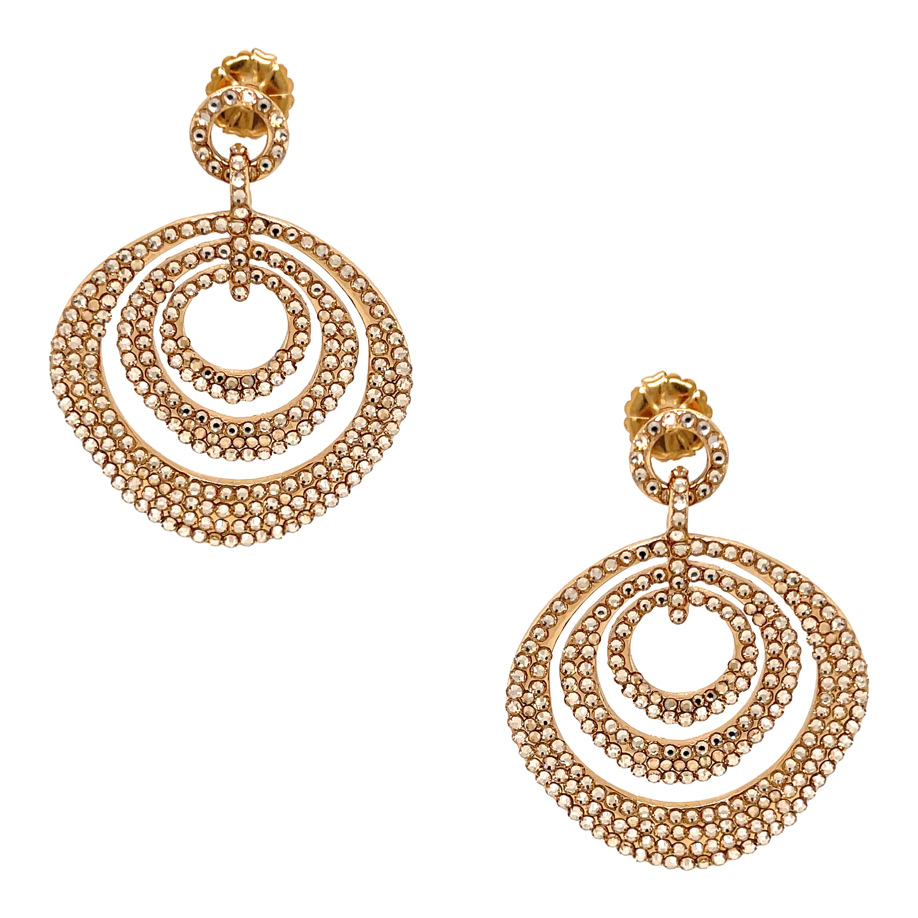 SALE Crystal Circles Earrings