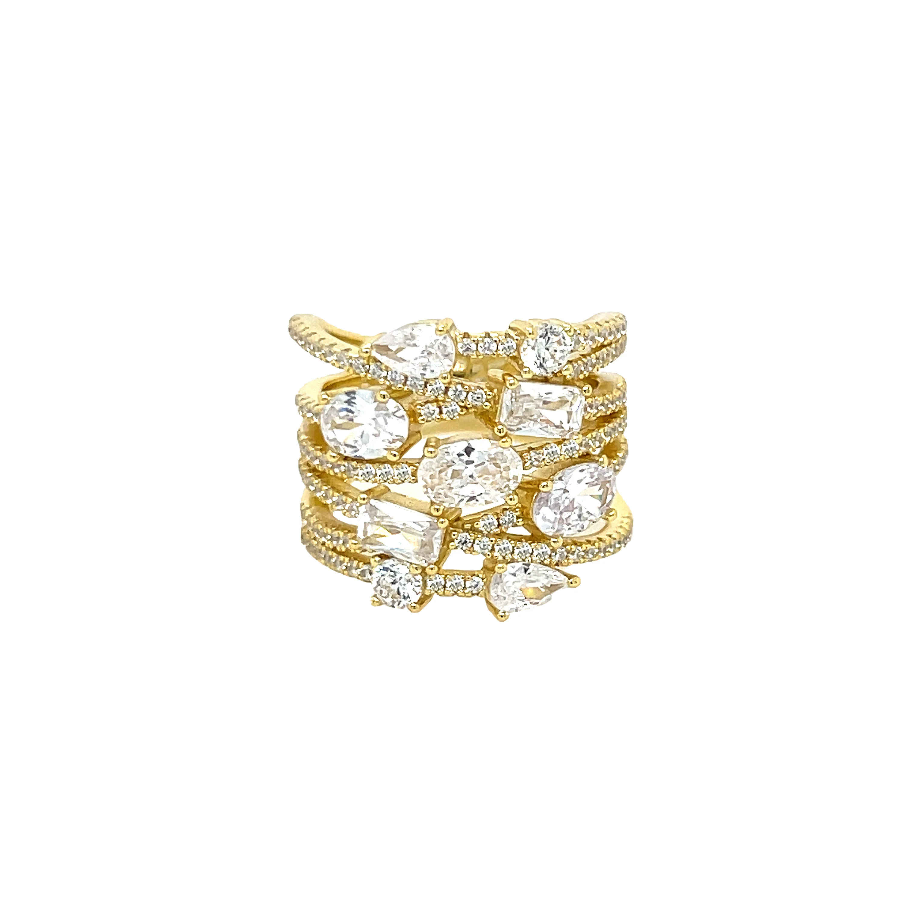 Sparkle Crossover Ring