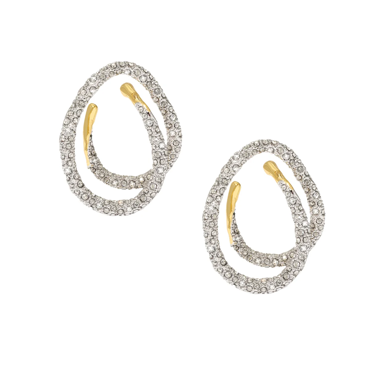 SALE Crystal Swirl Earrings