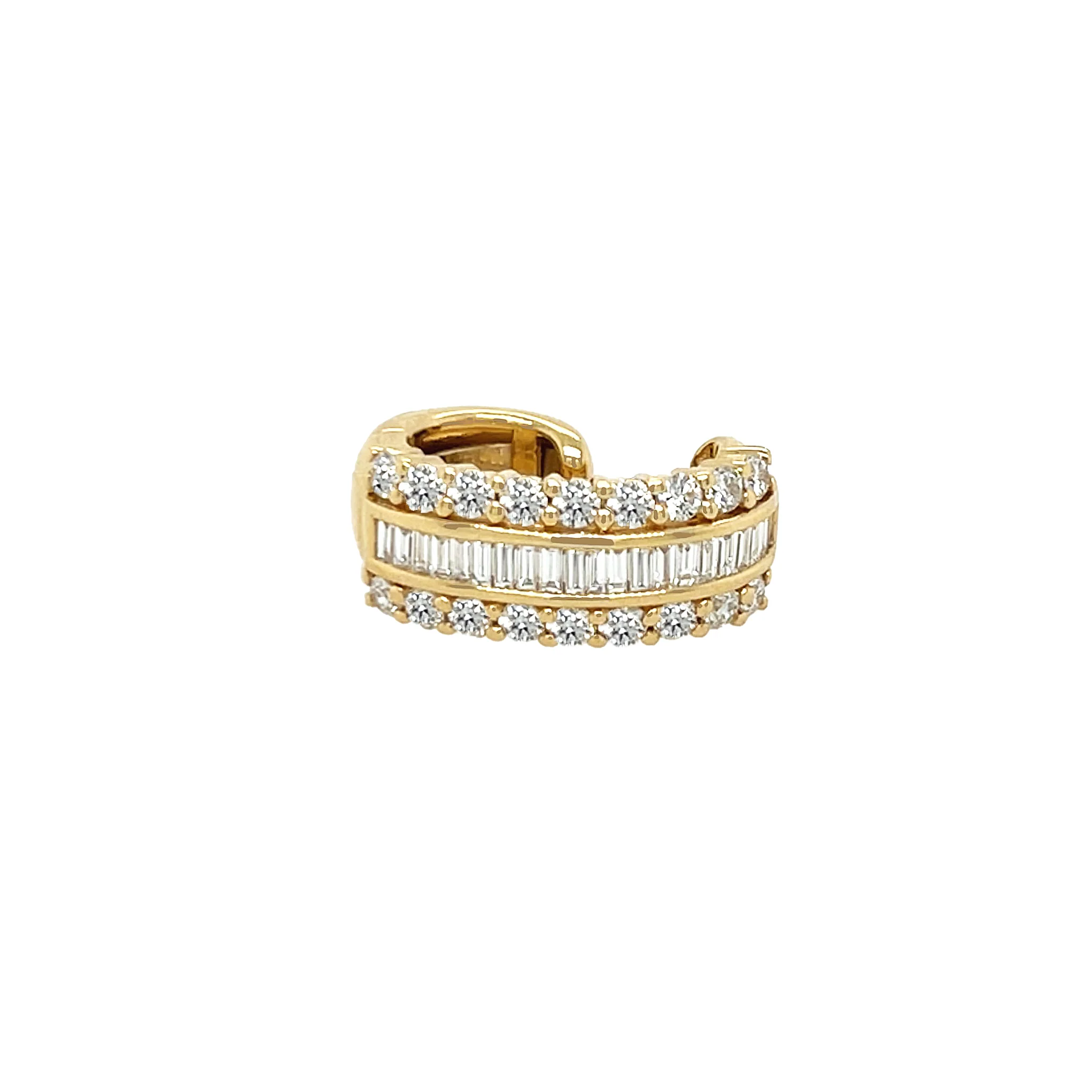 Diamond Baguette Ear Cuff Earring
