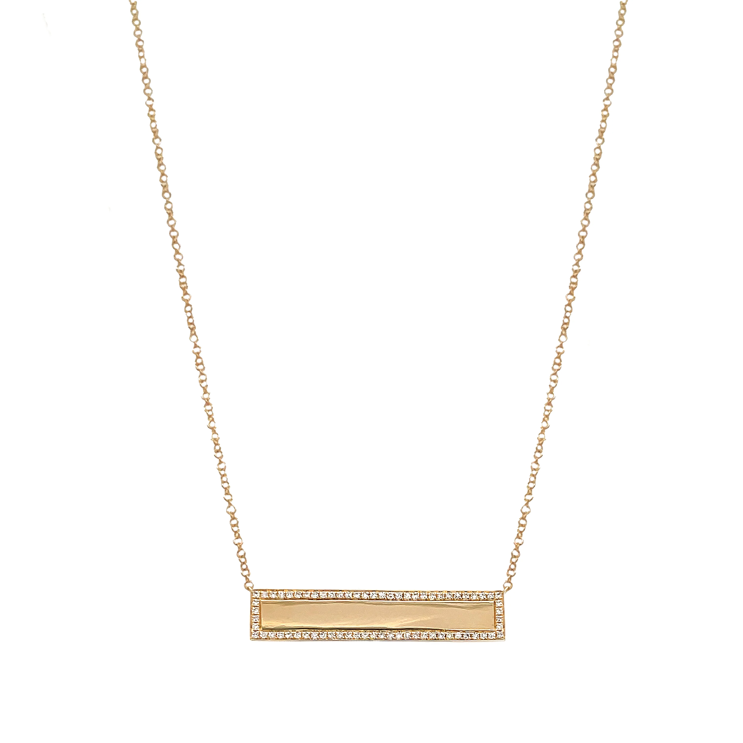 Diamond Bar Necklace - Image 2