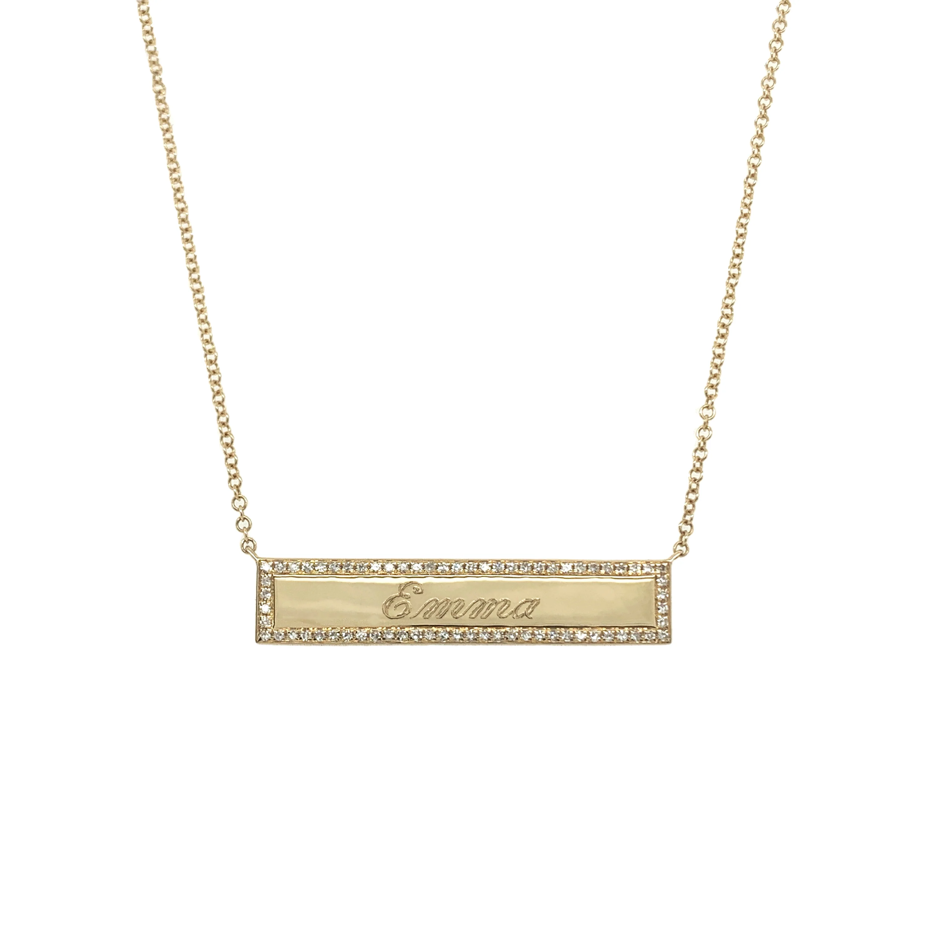 Diamond Bar Necklace - Image 3