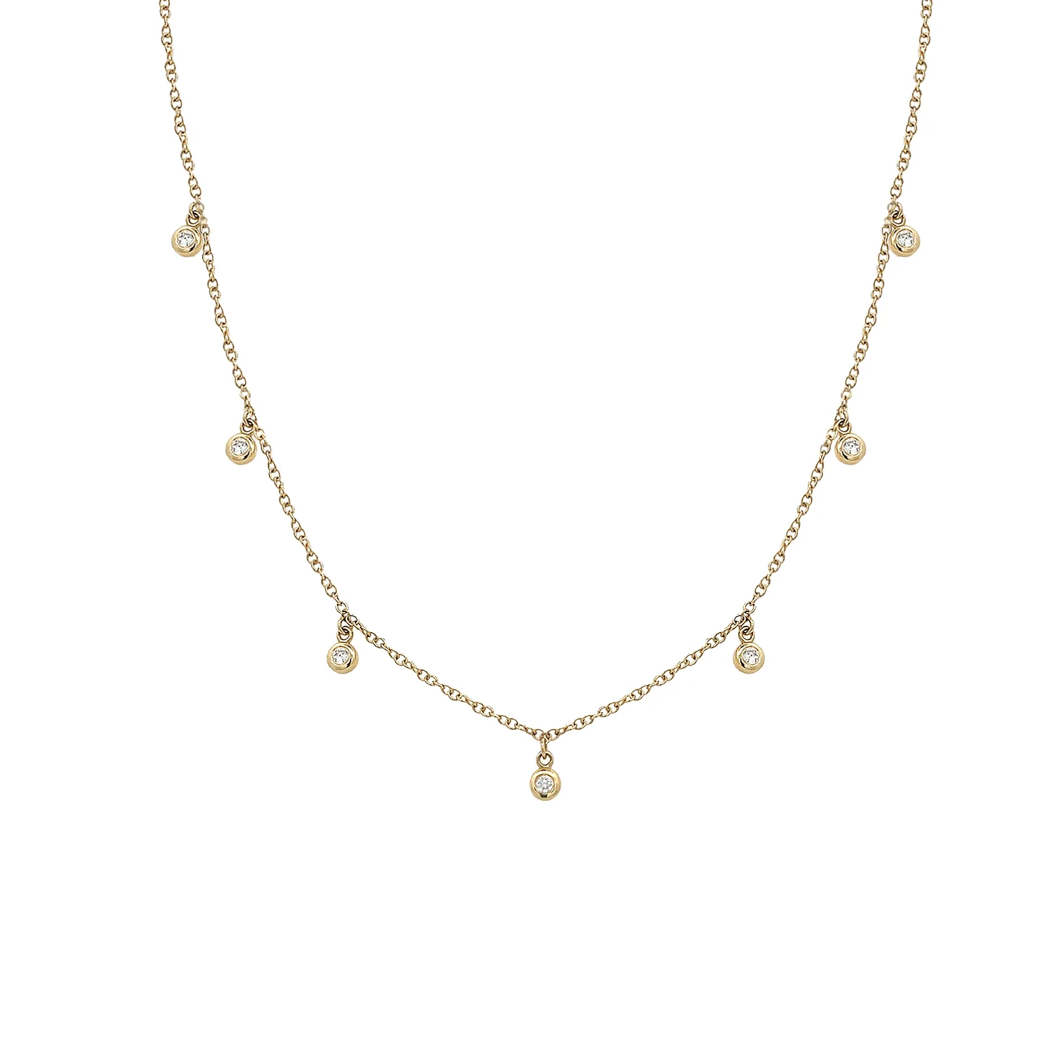 Diamond Bezel Necklace