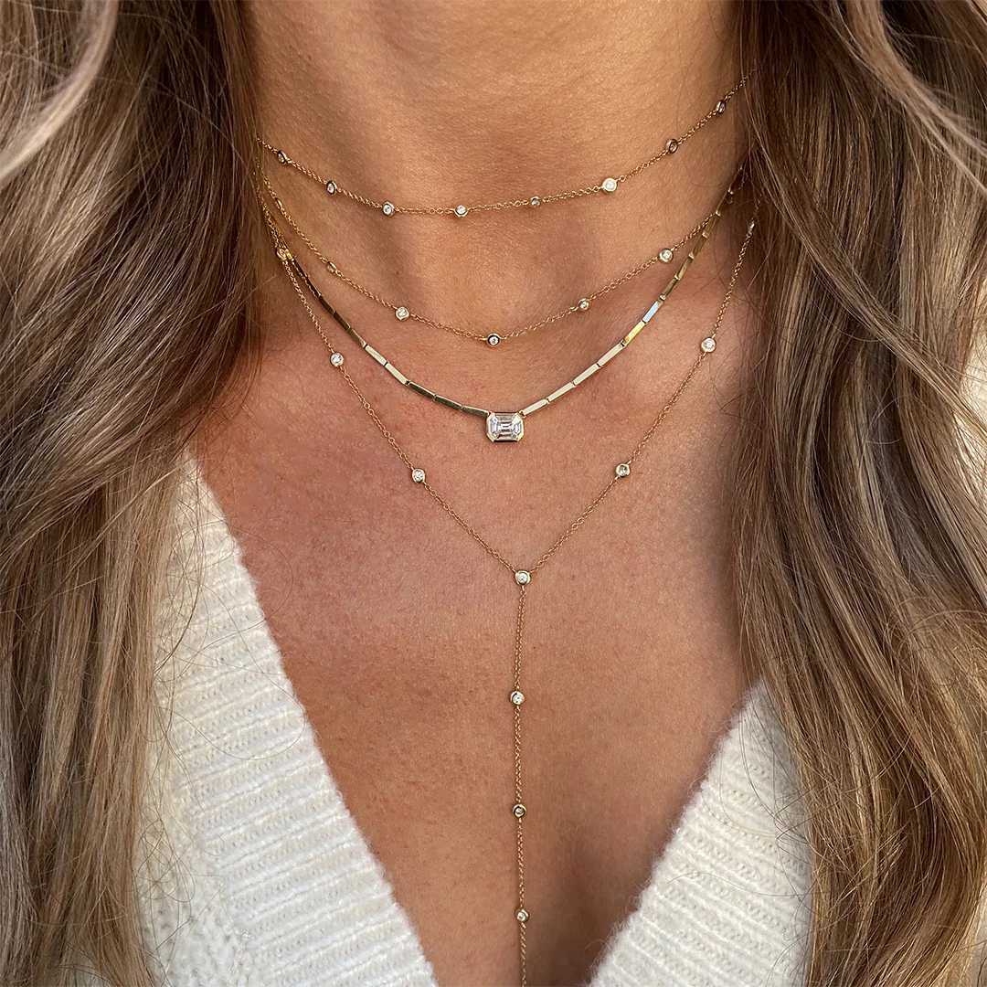 Diamond Bezel Necklace - Image 2