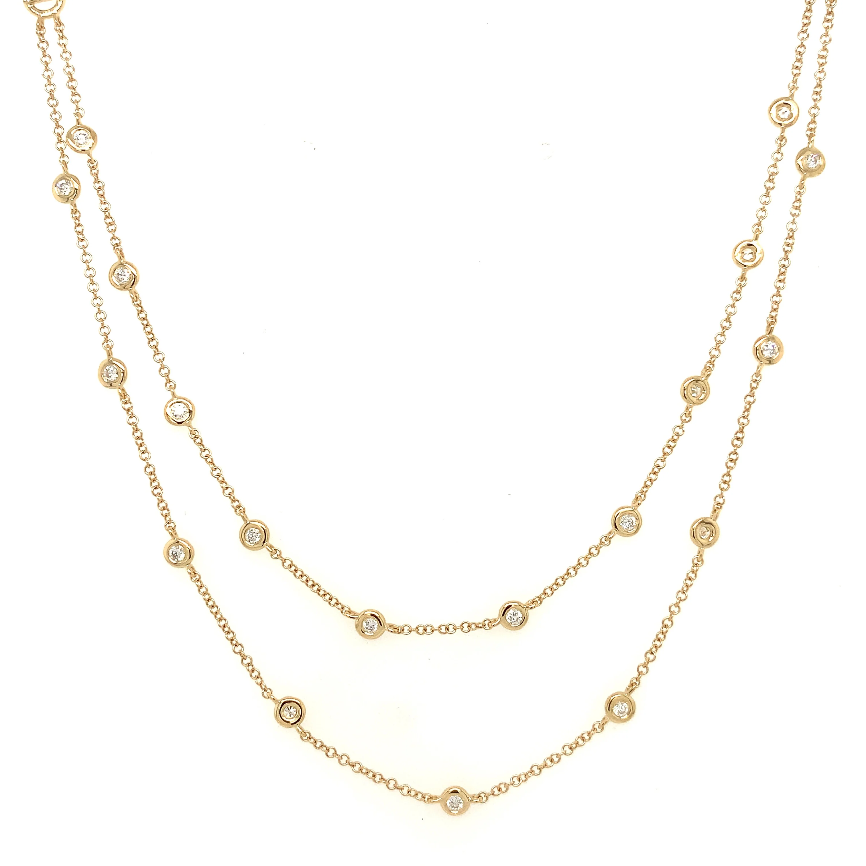 Diamond Bezel Necklace - Image 3