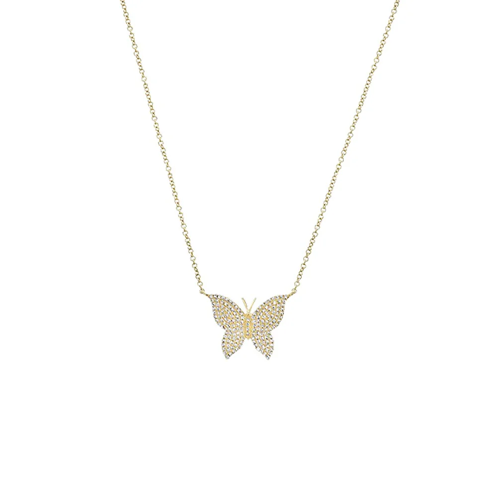 Diamond Butterfly Necklace