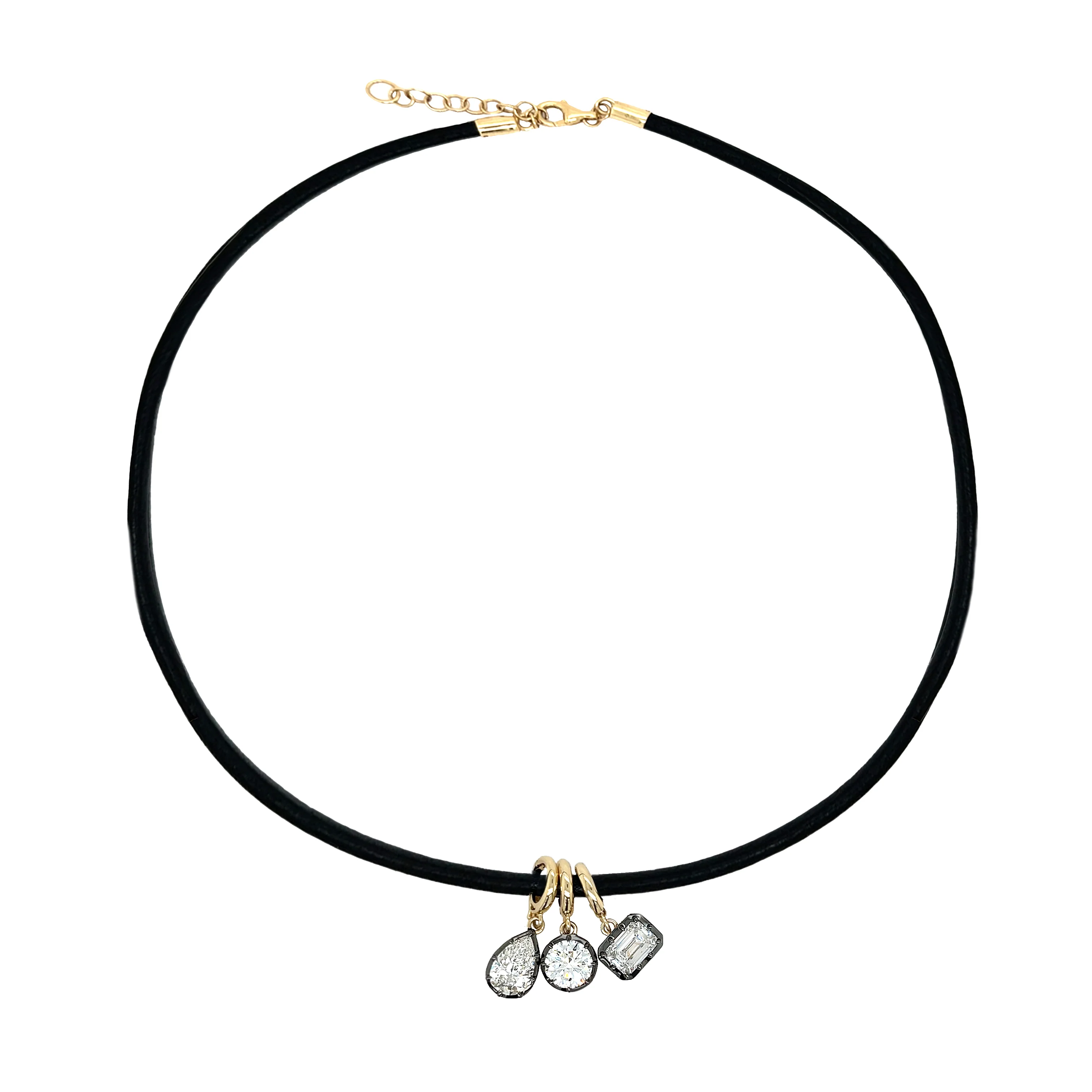 Diamond Charm Cord Necklace