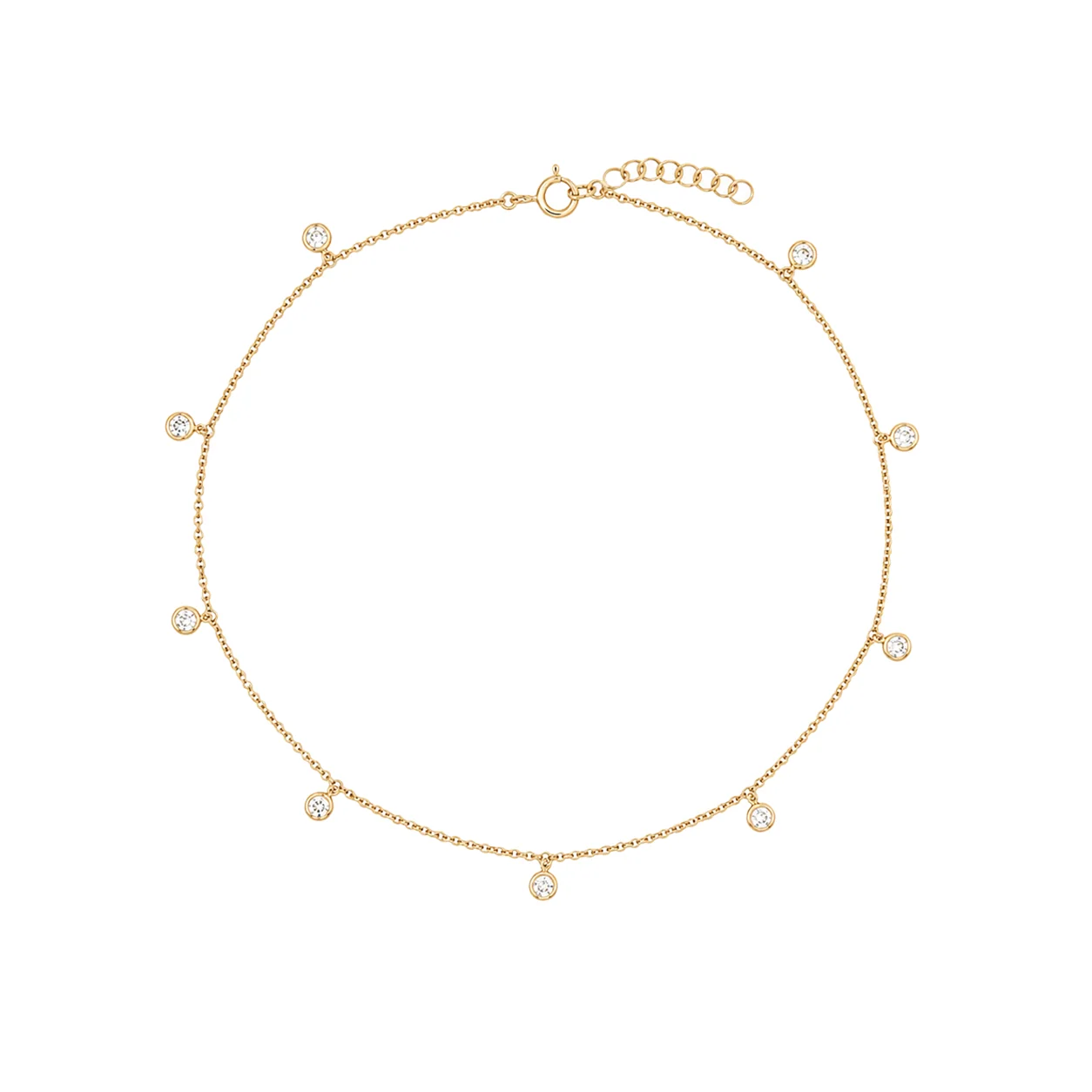 Diamond Dangle Anklet
