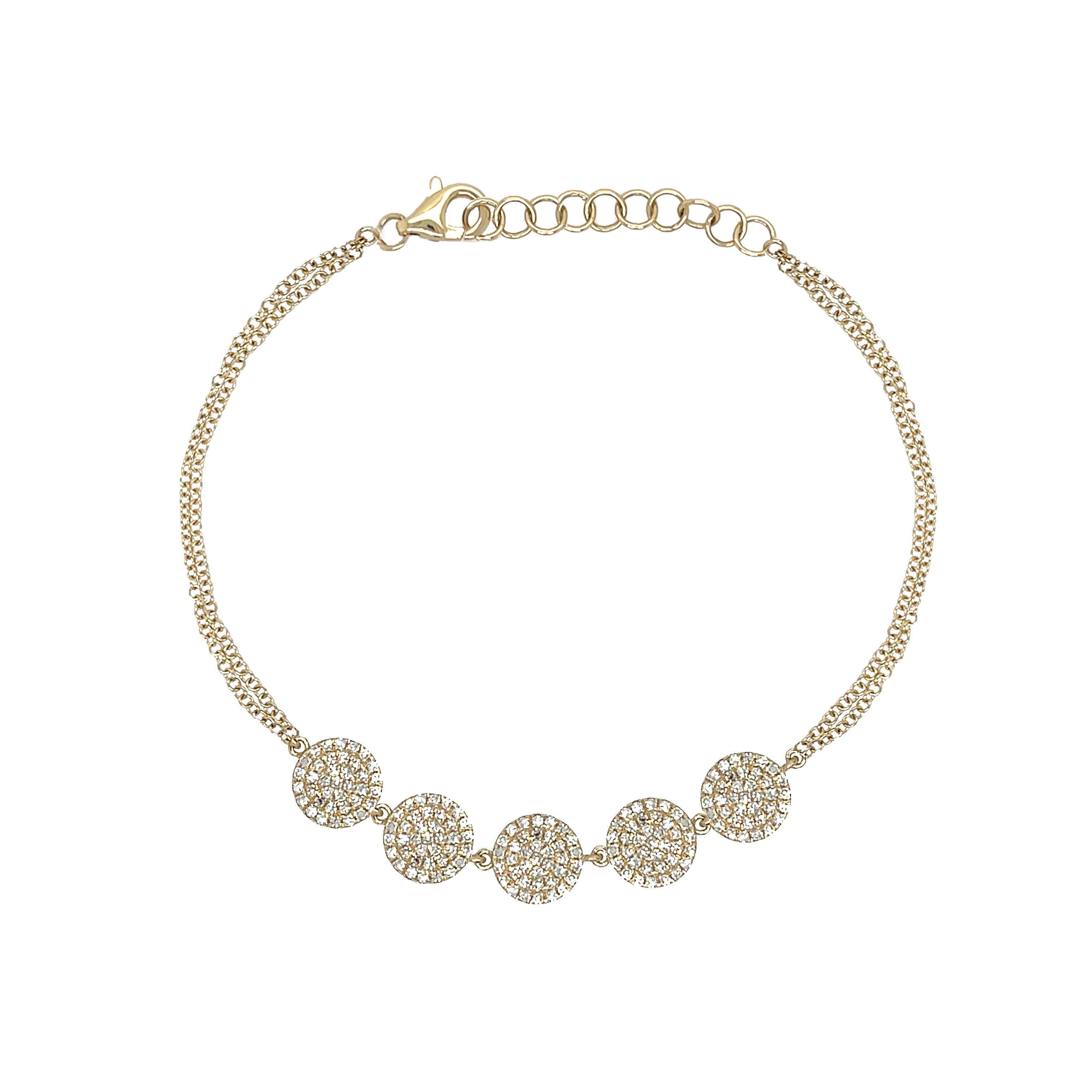 Diamond Disc Bracelet