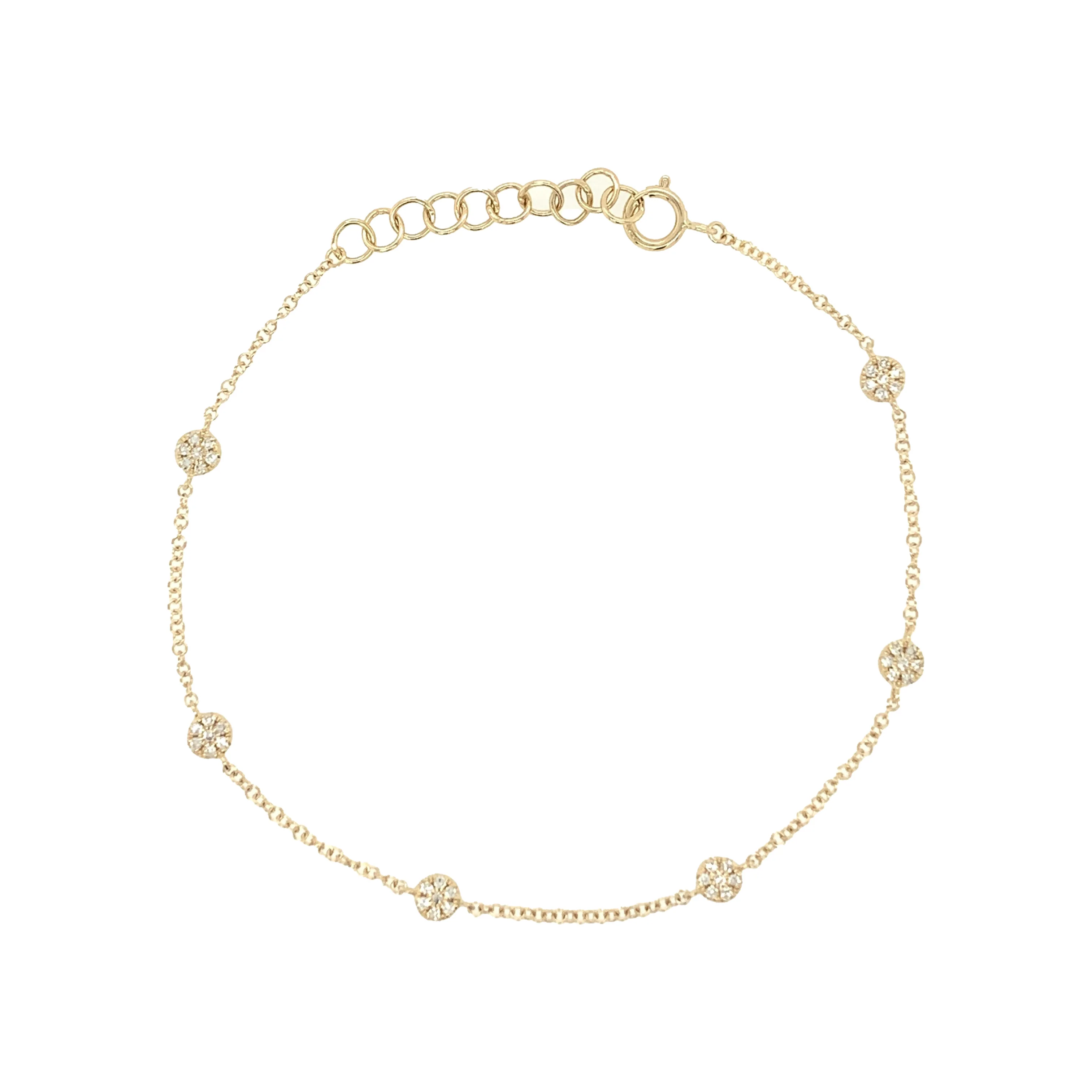 Diamond Disc Bracelet