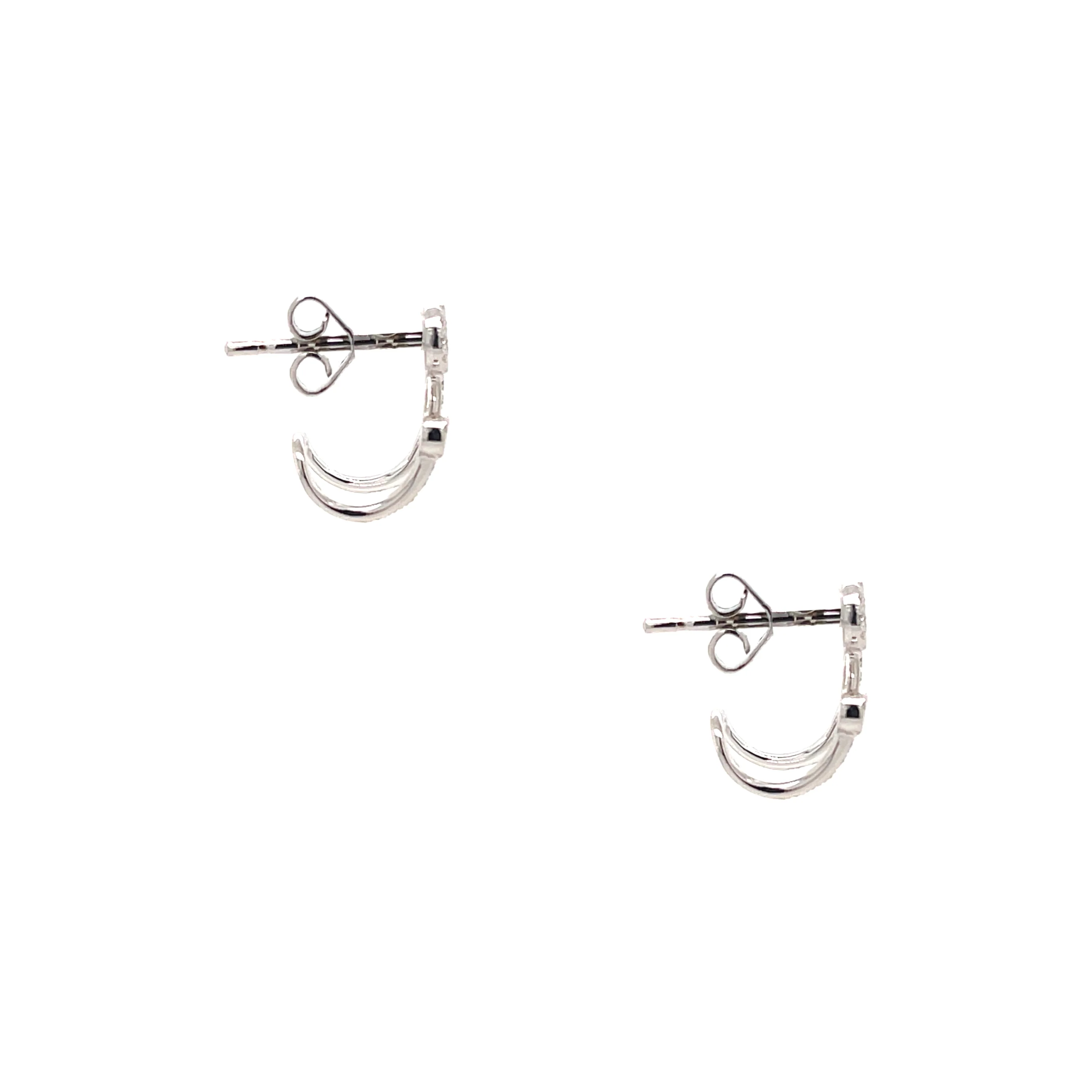 Diamond Huggie Earrings - Image 3