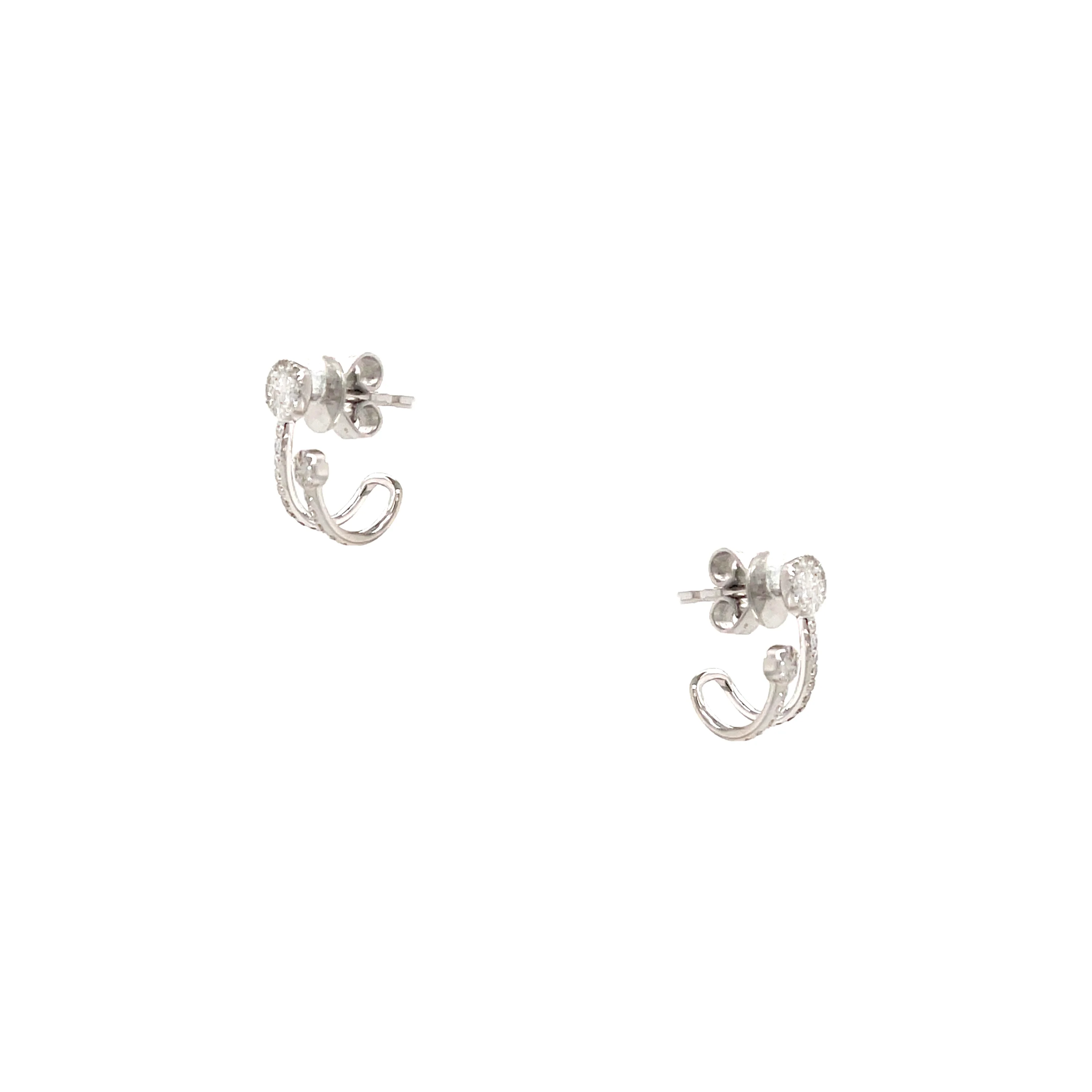 Diamond Huggie Earrings - Image 5