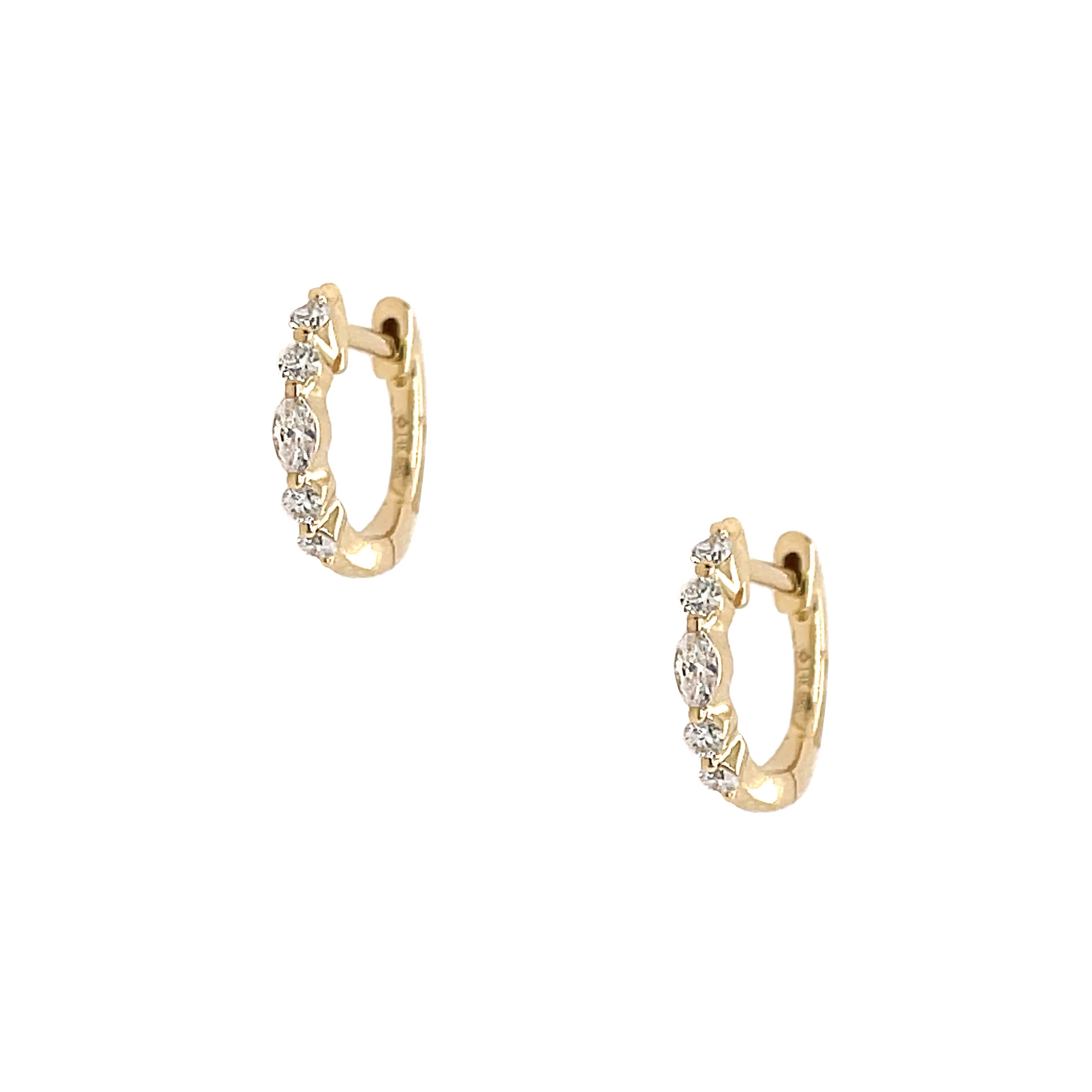 Diamond Huggie Earrings