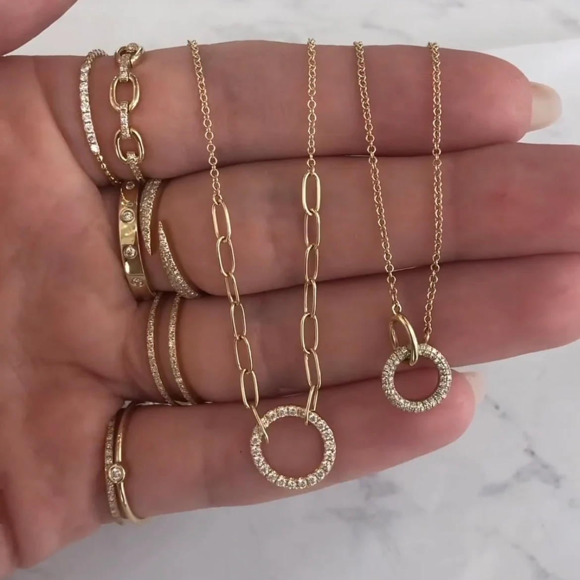 Diamond Interlocking Necklace - Image 2