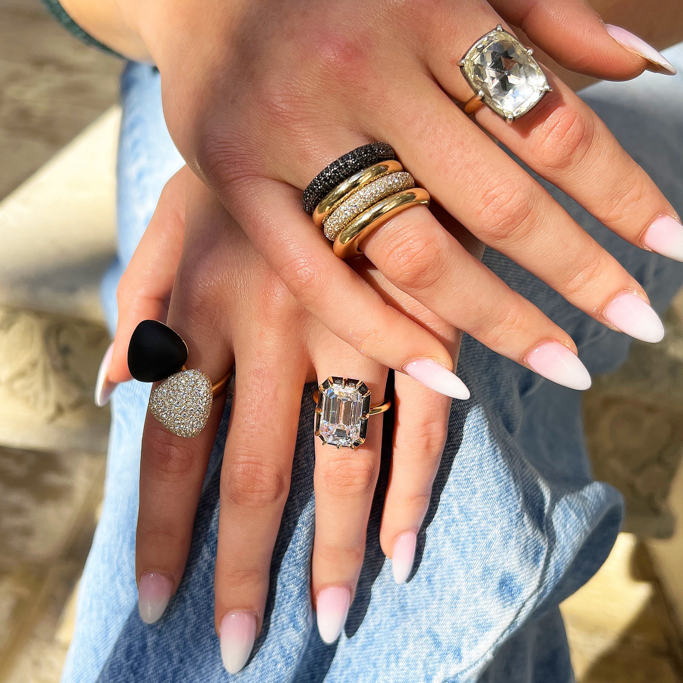 SALE Diamond & Onyx Ring - Image 2