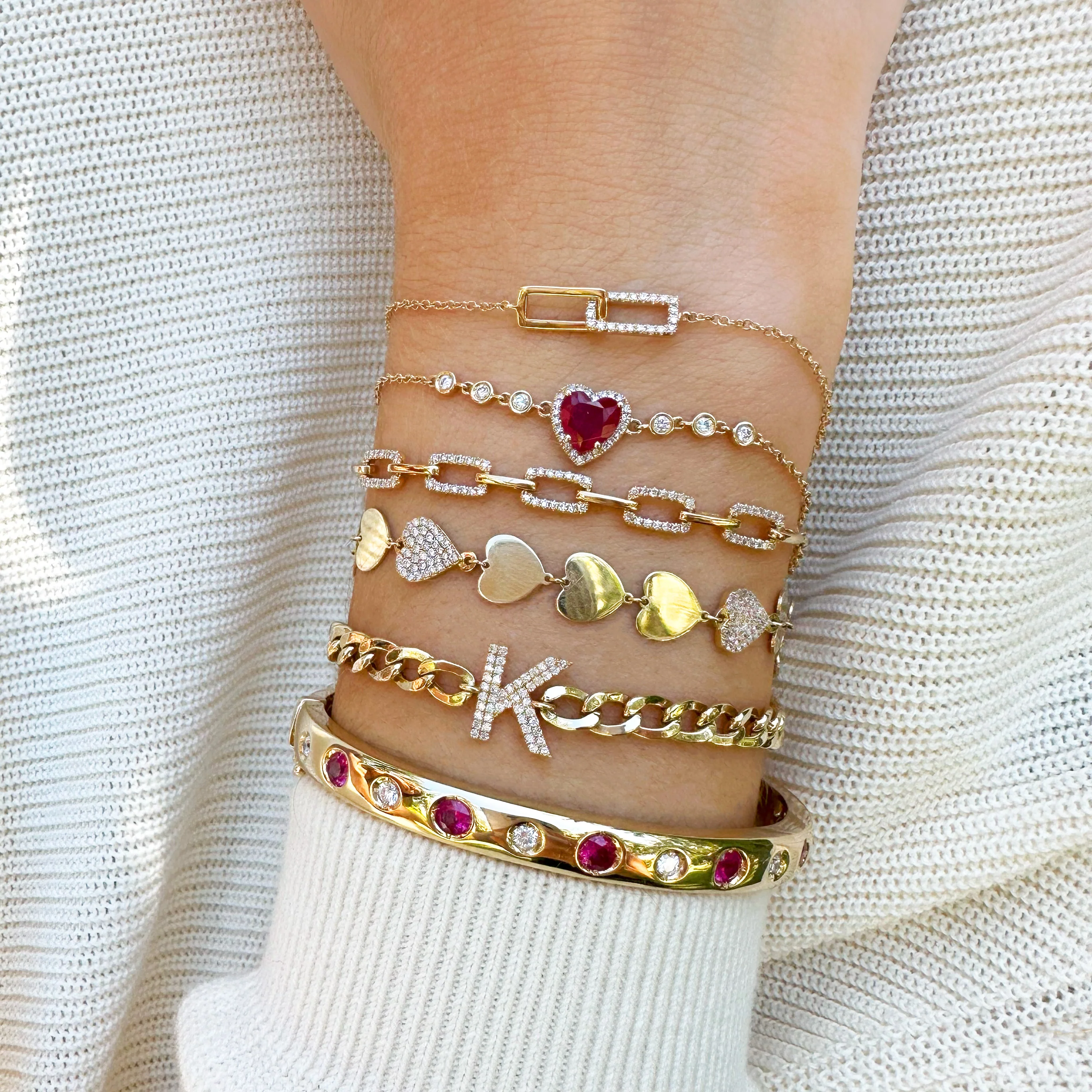 Diamond Rectangle Bracelet - Image 2