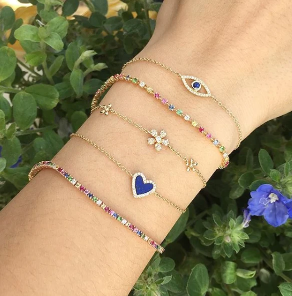 Diamond & Sapphire Eye Bracelet - Image 3