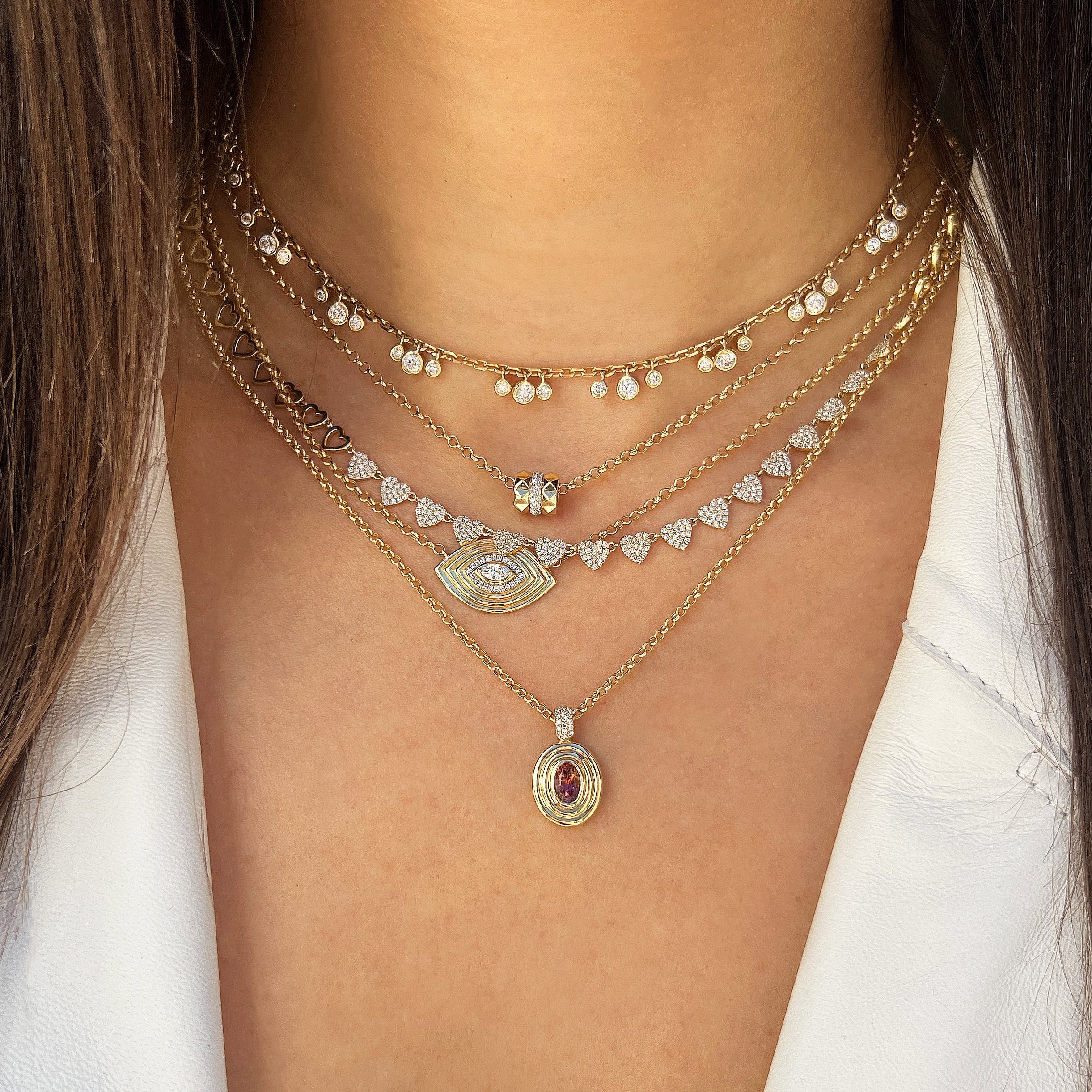 Diamond & Tourmaline Necklace - Image 2