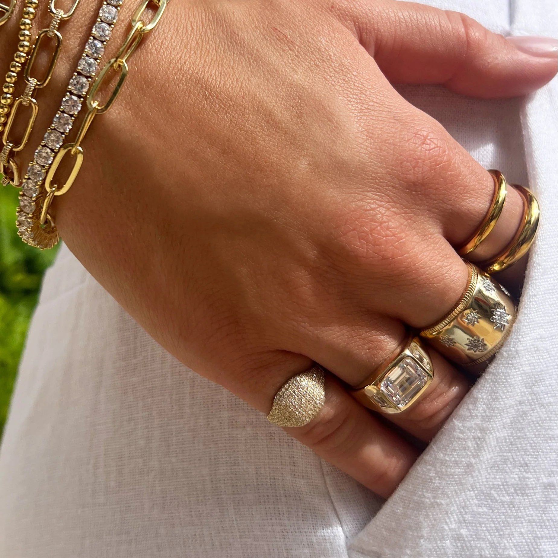 Double Band Crossover Ring - Image 2