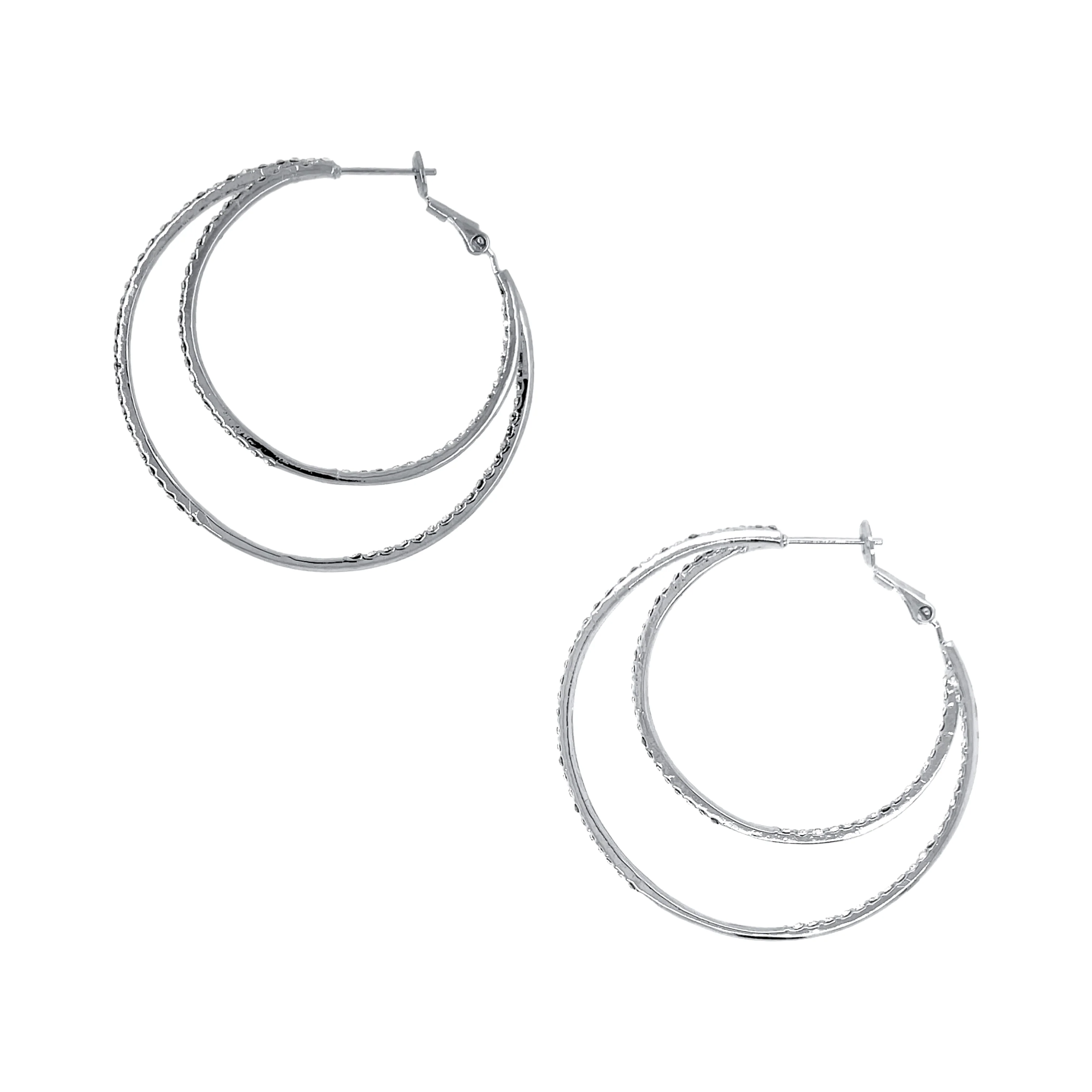 Double Hoop Earrings - Image 3
