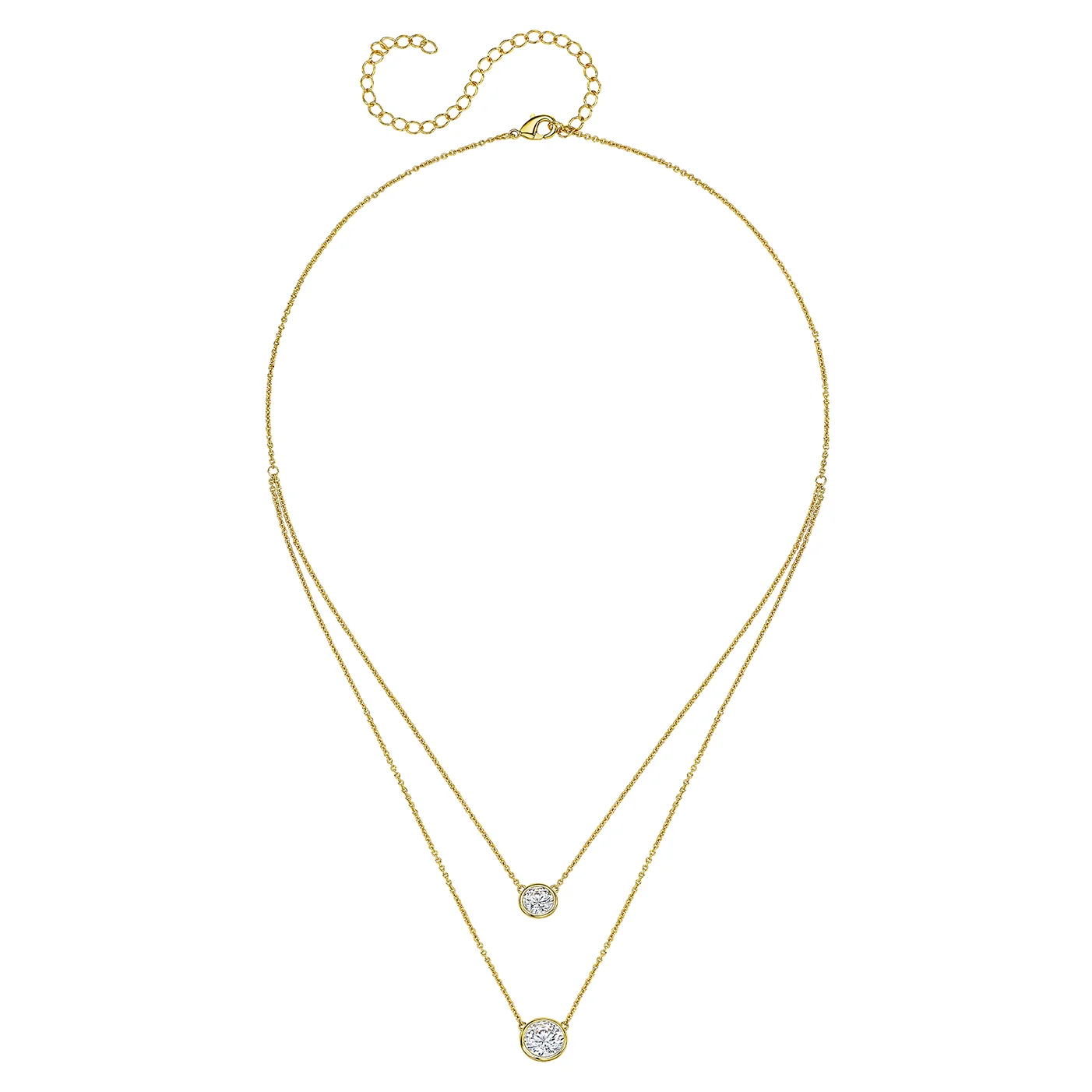 Double Solitaire Layered necklace - Image 2
