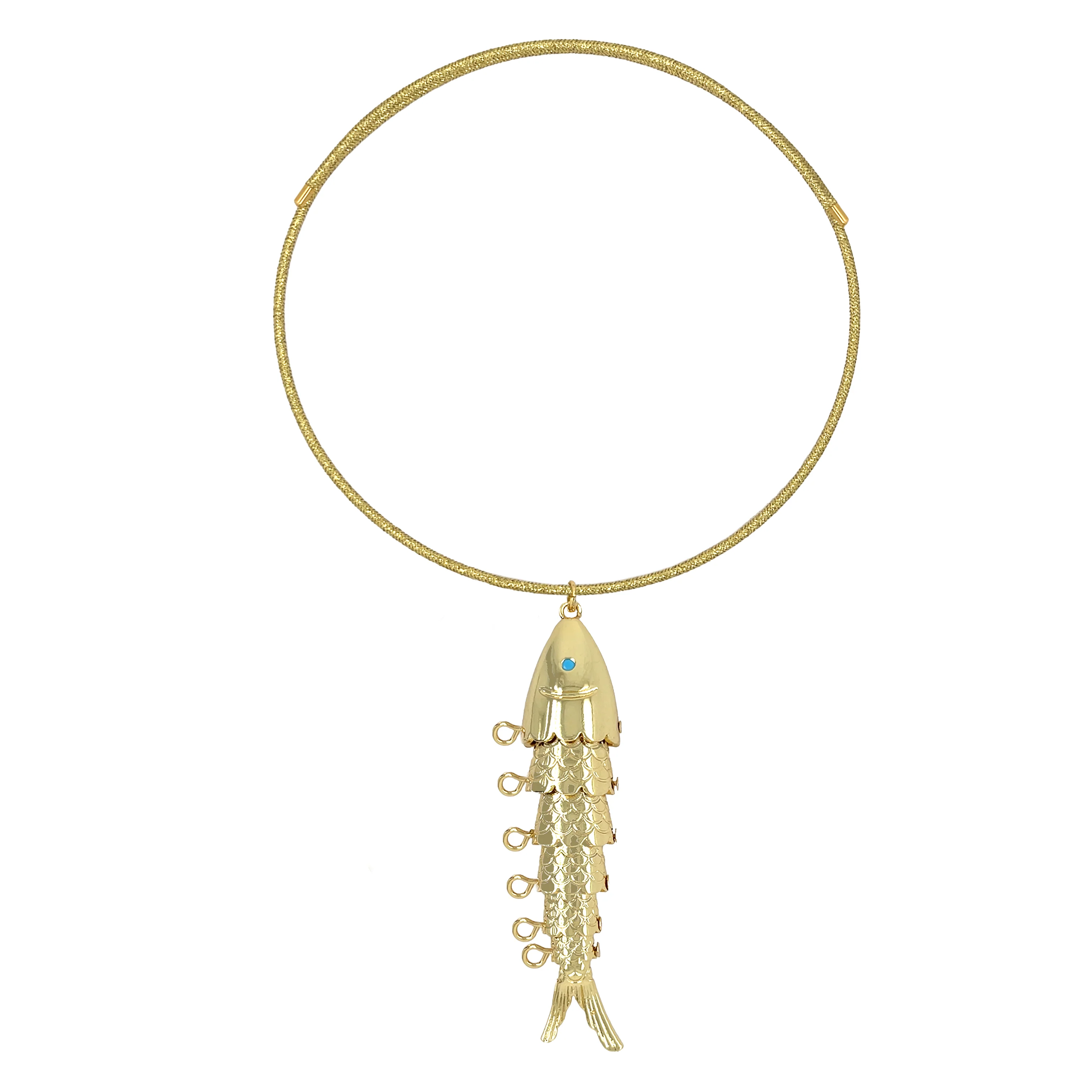Fish Charm Magnetic Choker Necklace - Image 3