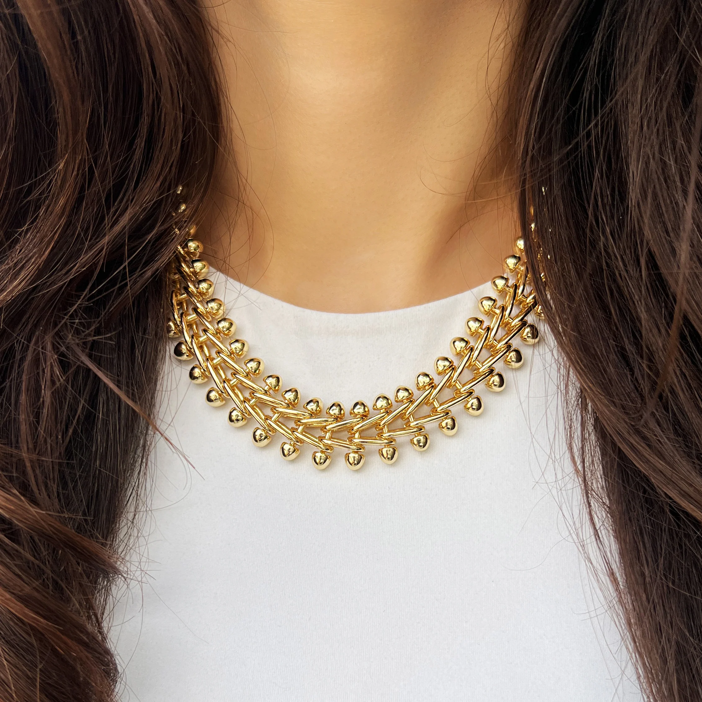 Fishbone Chain Necklace - Image 2