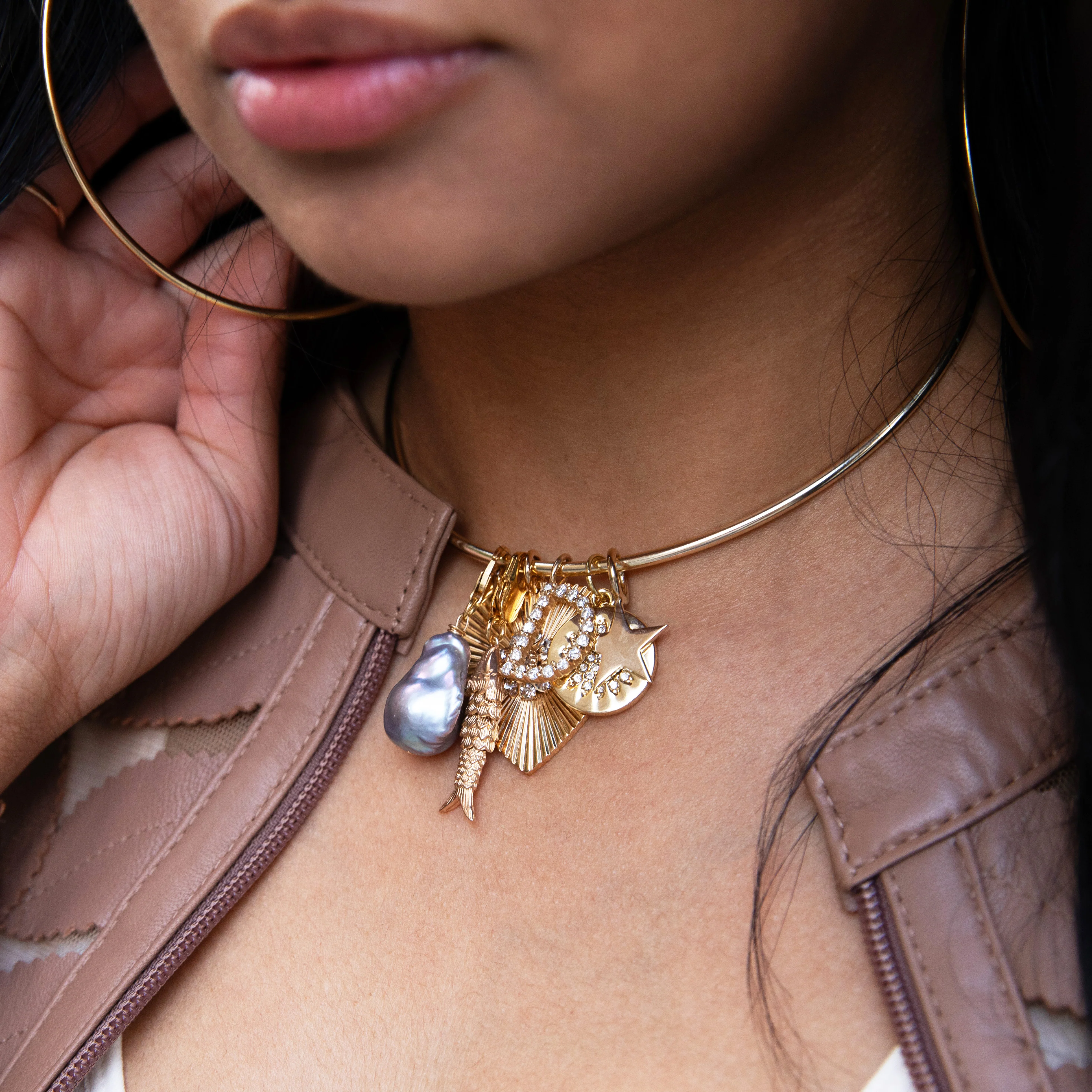 Flower Disc Charm Pendant - Image 2