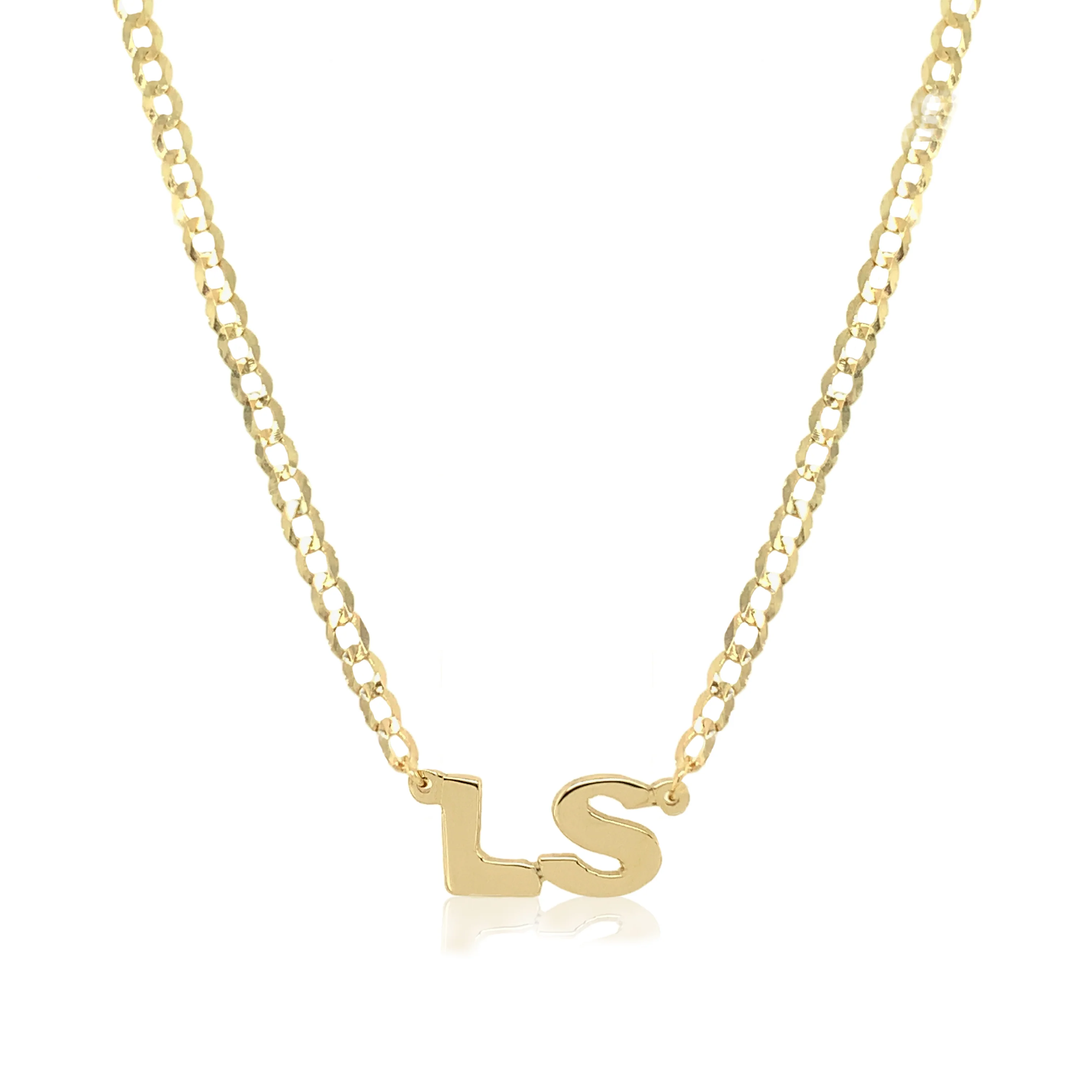 14K Initial Chain Necklace - Image 3