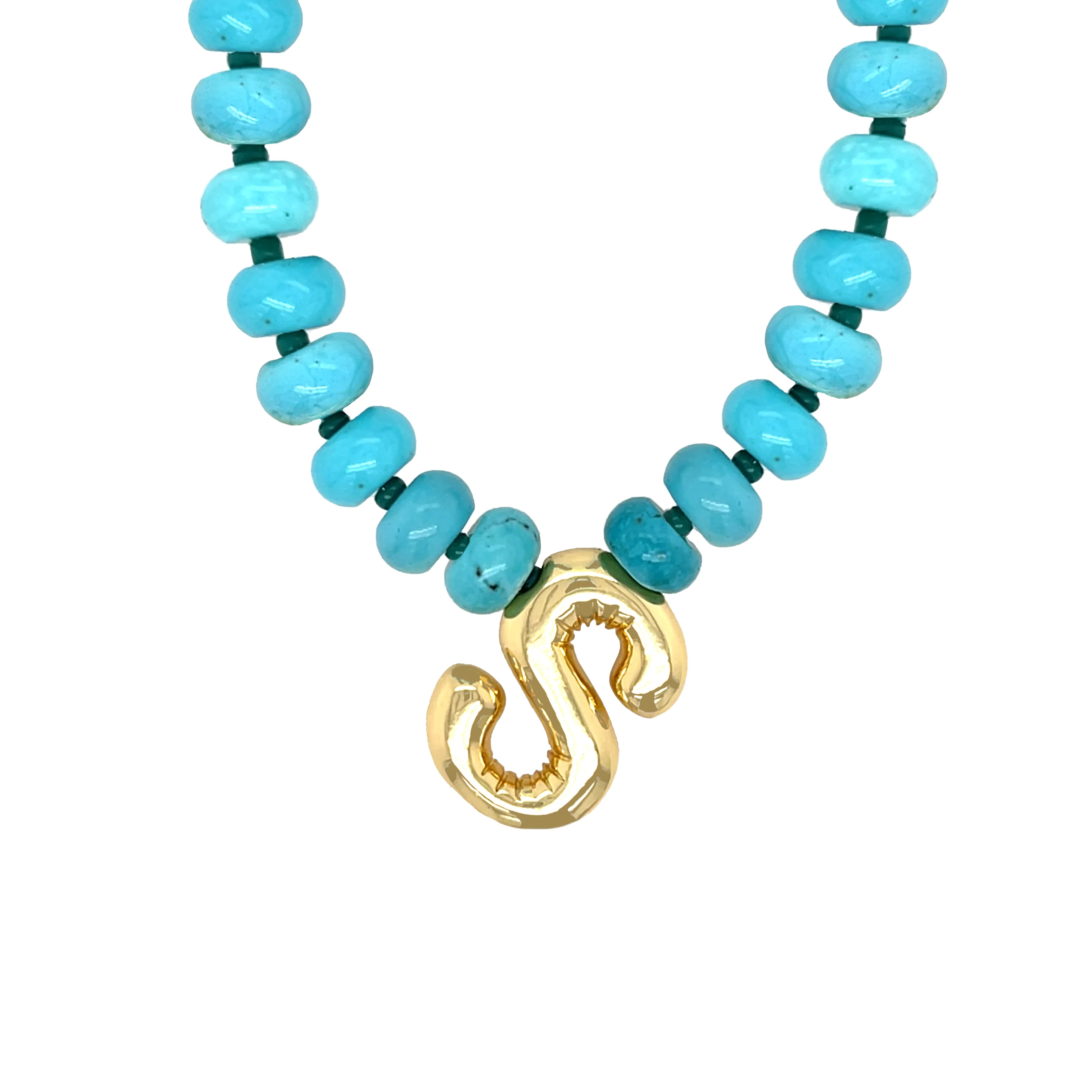 Initial Turquoise Necklace - Image 11