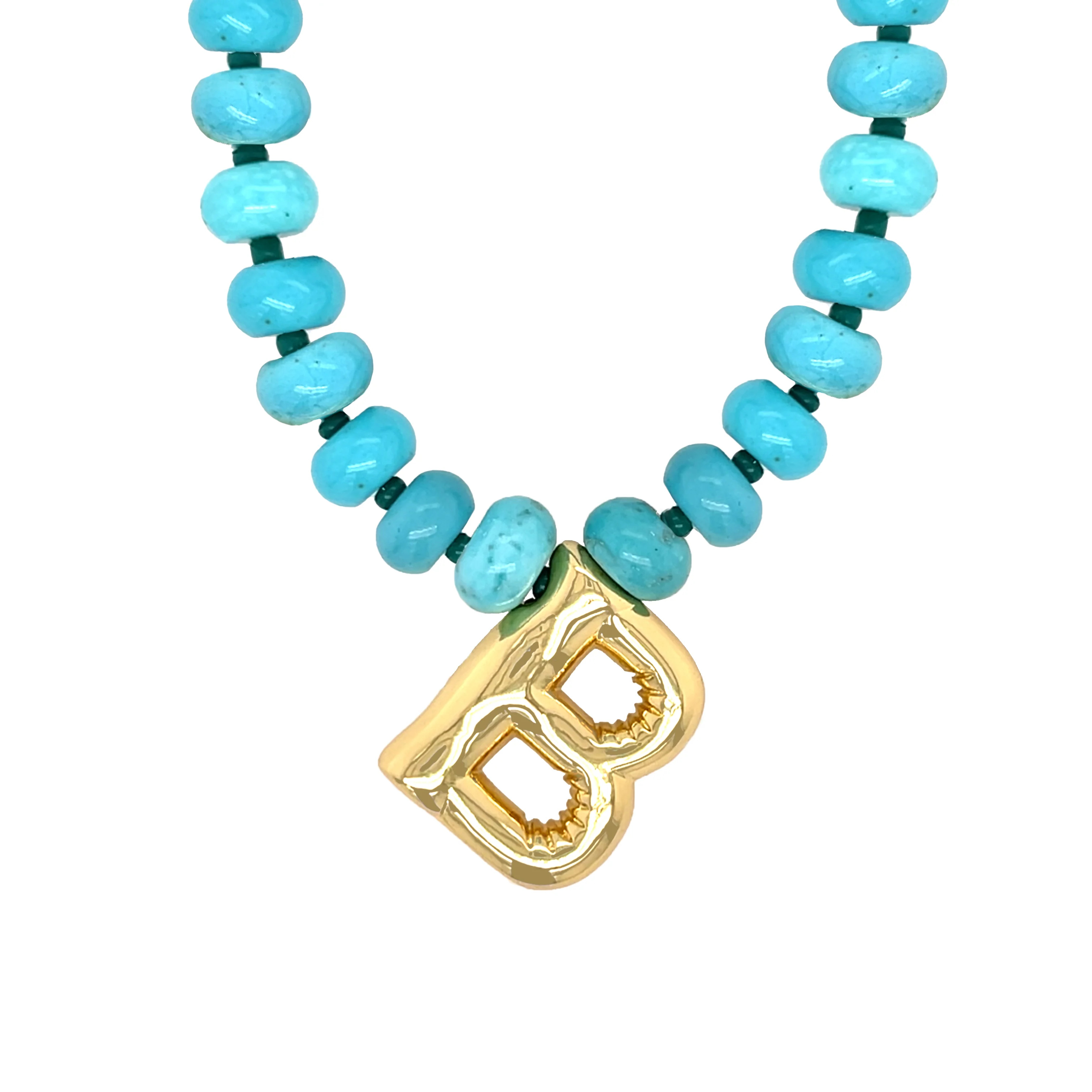 Initial Turquoise Necklace - Image 3