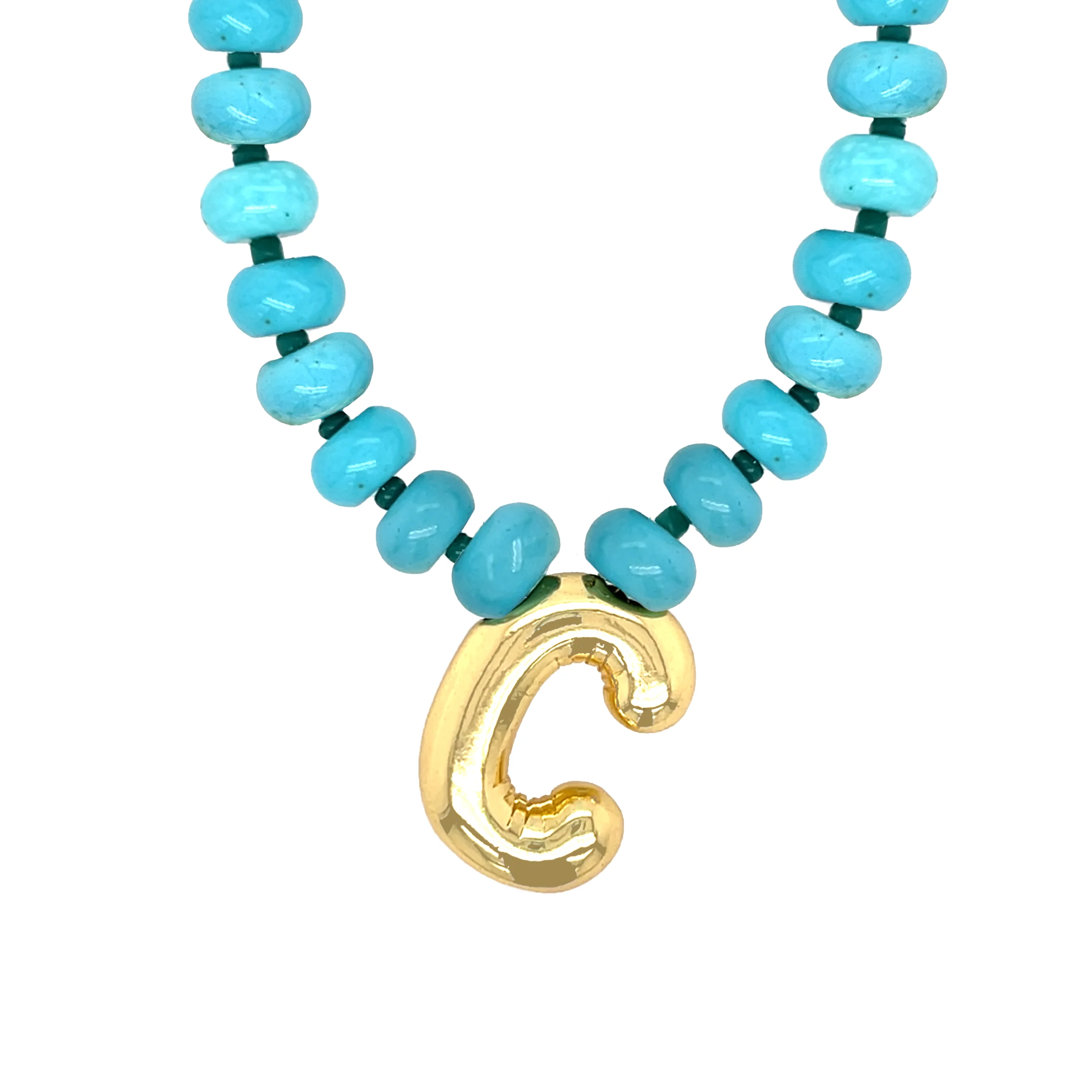Initial Turquoise Necklace - Image 4