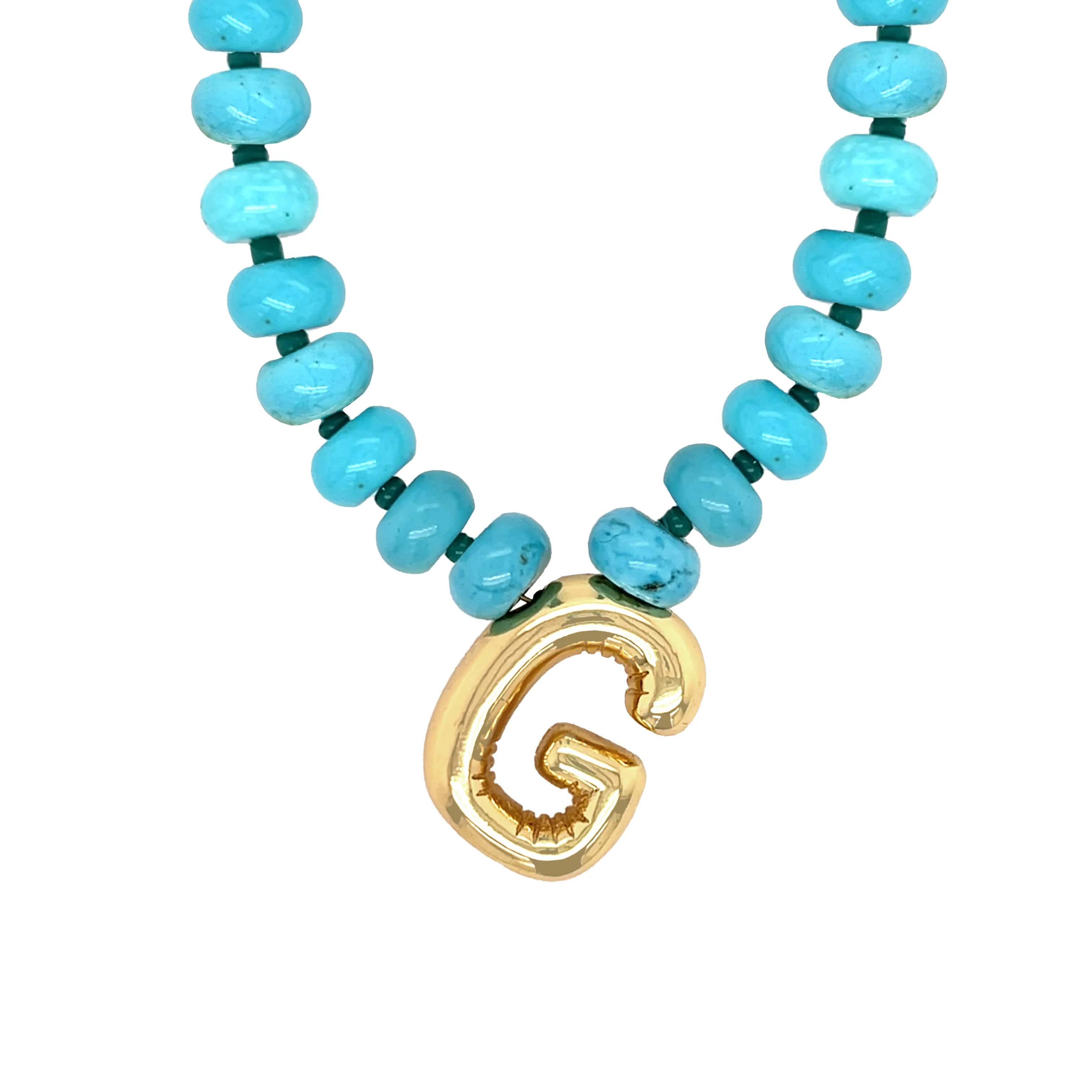 Initial Turquoise Necklace - Image 6