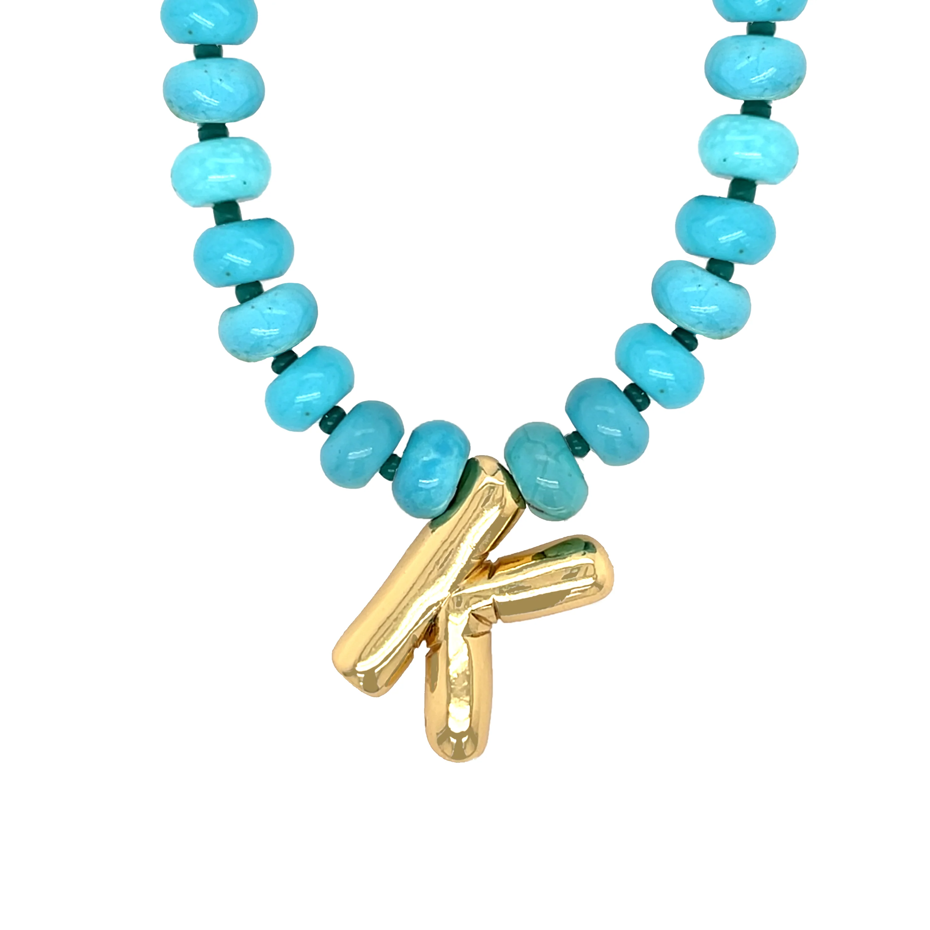 Initial Turquoise Necklace - Image 7